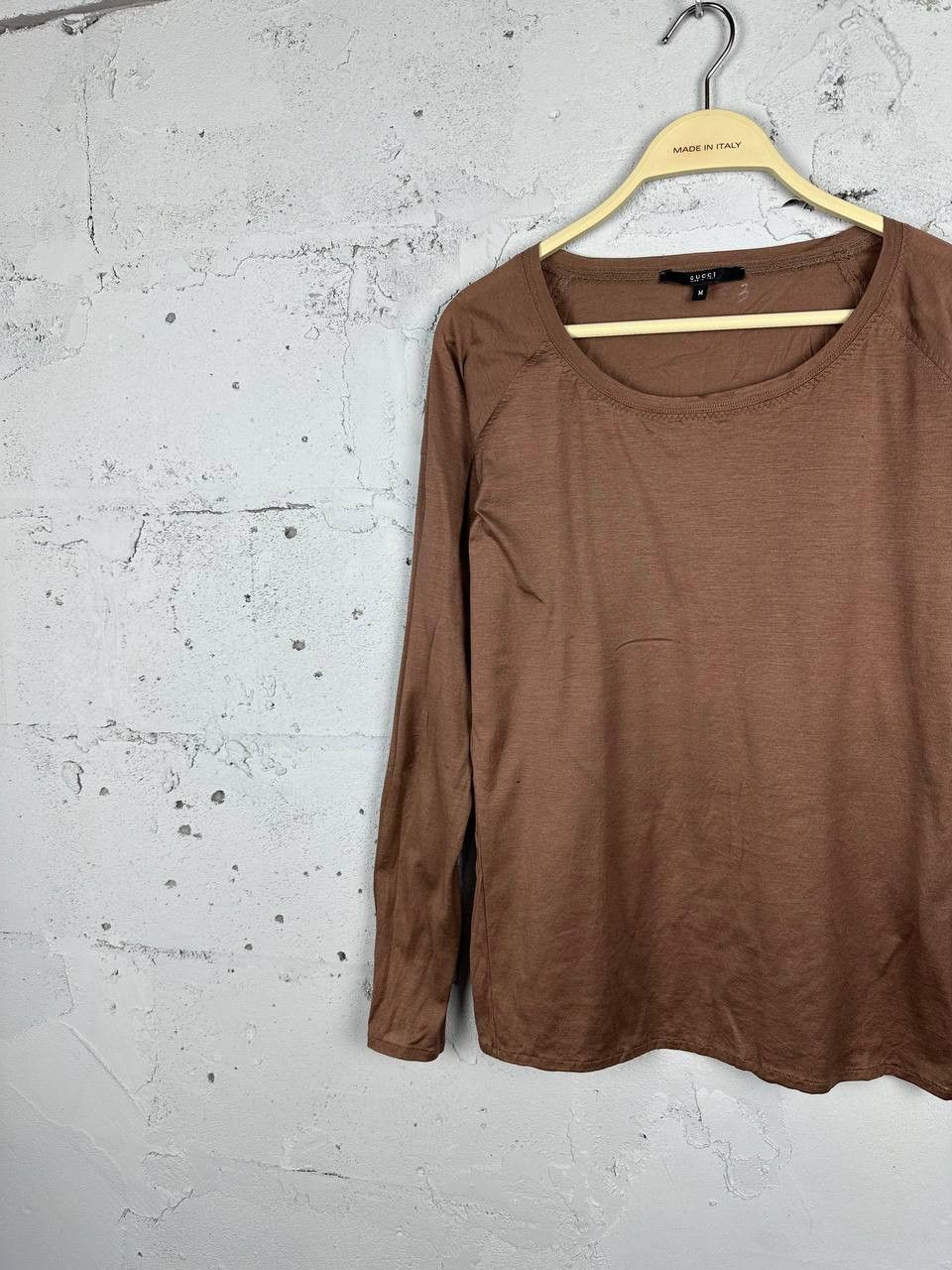 Designer × Gucci Vintage Gucci Ultra Light Brown Longsleeve Size M / US 6-8 / IT 42-44 - 2 Thumbnail