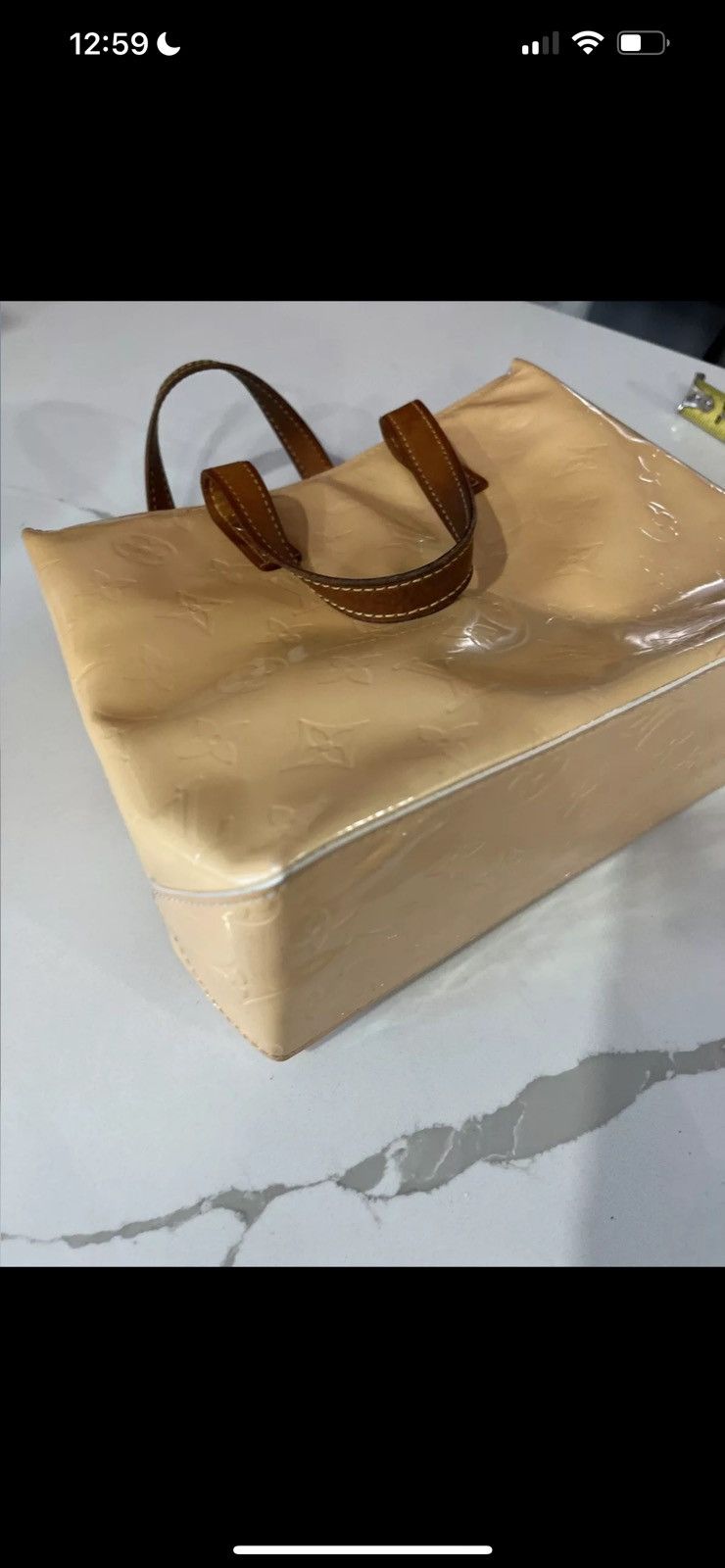 Louis Vuitton Louis Vuitton Vernis Monogram Handbag Yellow Size ONE SIZE - 6 Thumbnail