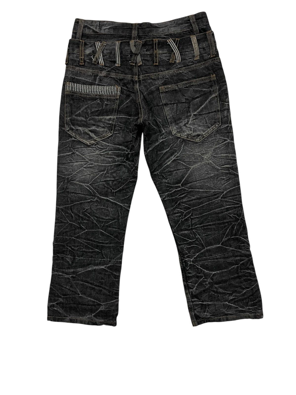 Hysteric Glamour × Vintage Nylaus Double waist Clawmark Trim Twist Leg Jeans Size US 30 / EU 46 - 7 Thumbnail