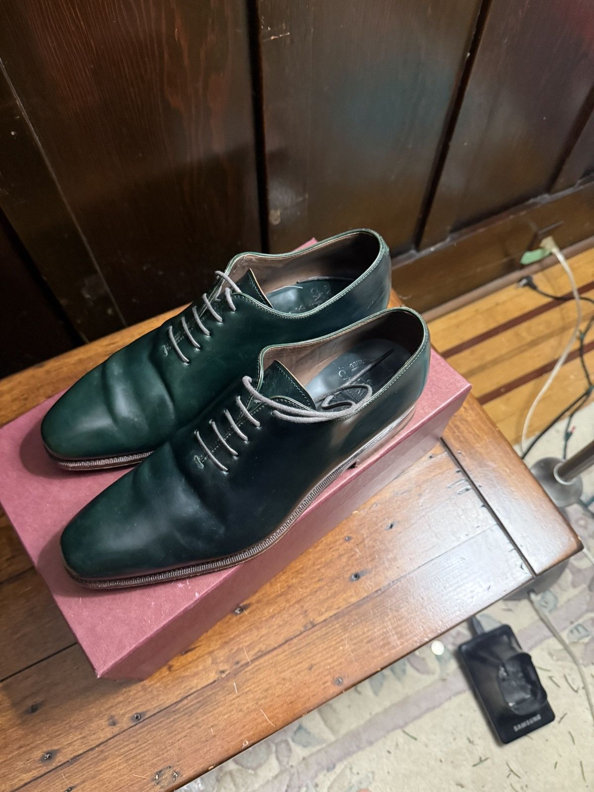 Carmina Wholecut Oxford Green Cordovan (UK 8/NA 9)