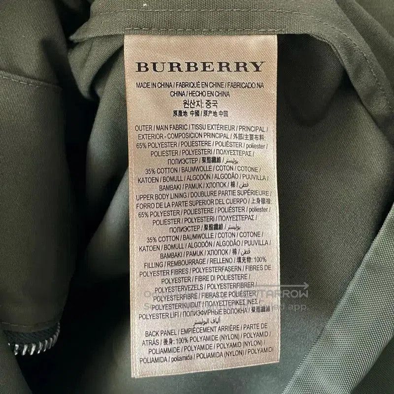 Burberry Men's XL Green Cotton Jacket.