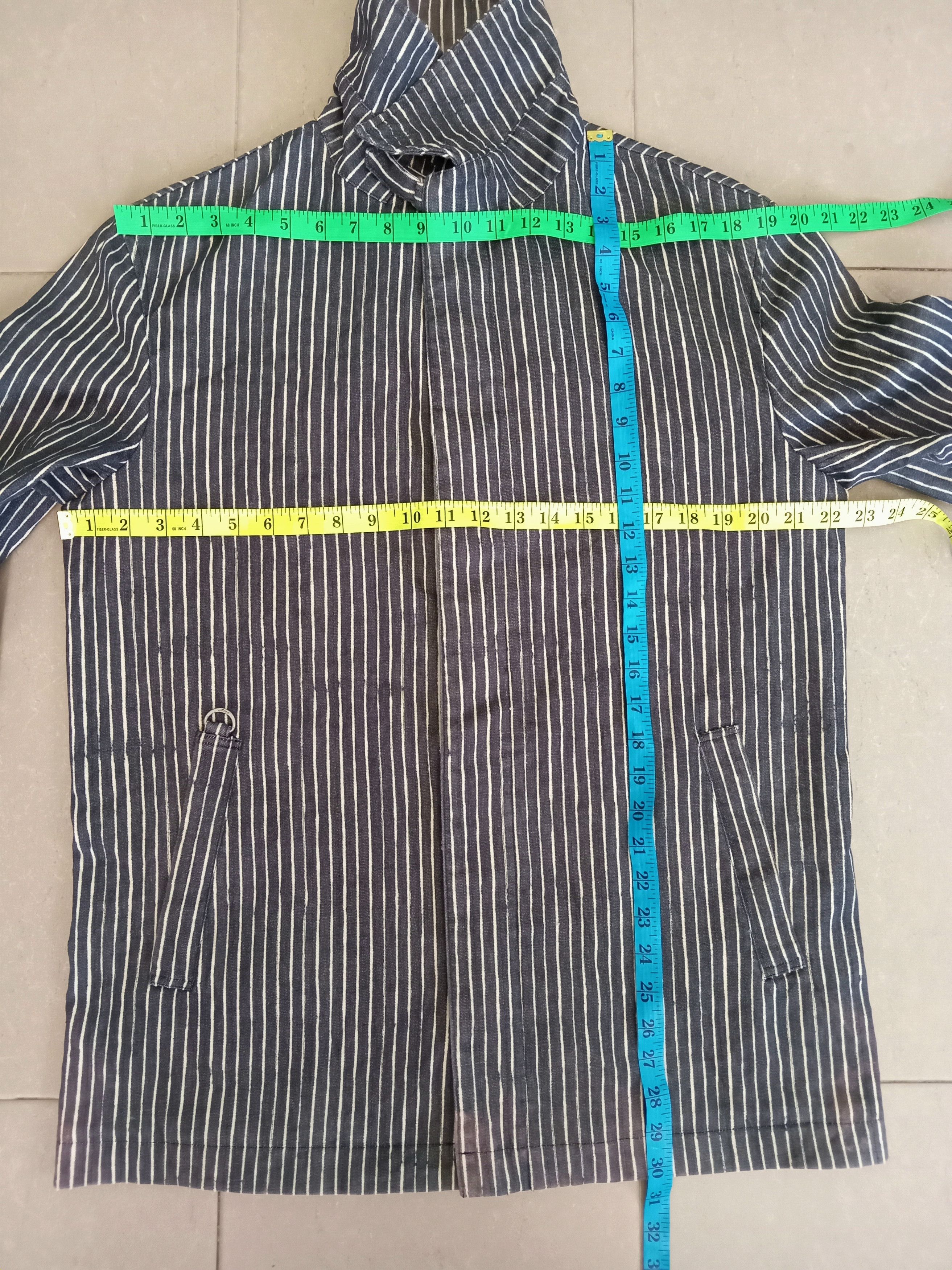 Designer × Gaultier Homme Objet × Jean Paul Gaultier GAULTIER HOMME OBJET Button Hickory Faded Jacket Size US L / EU 52-54 / 3 - 3 Thumbnail