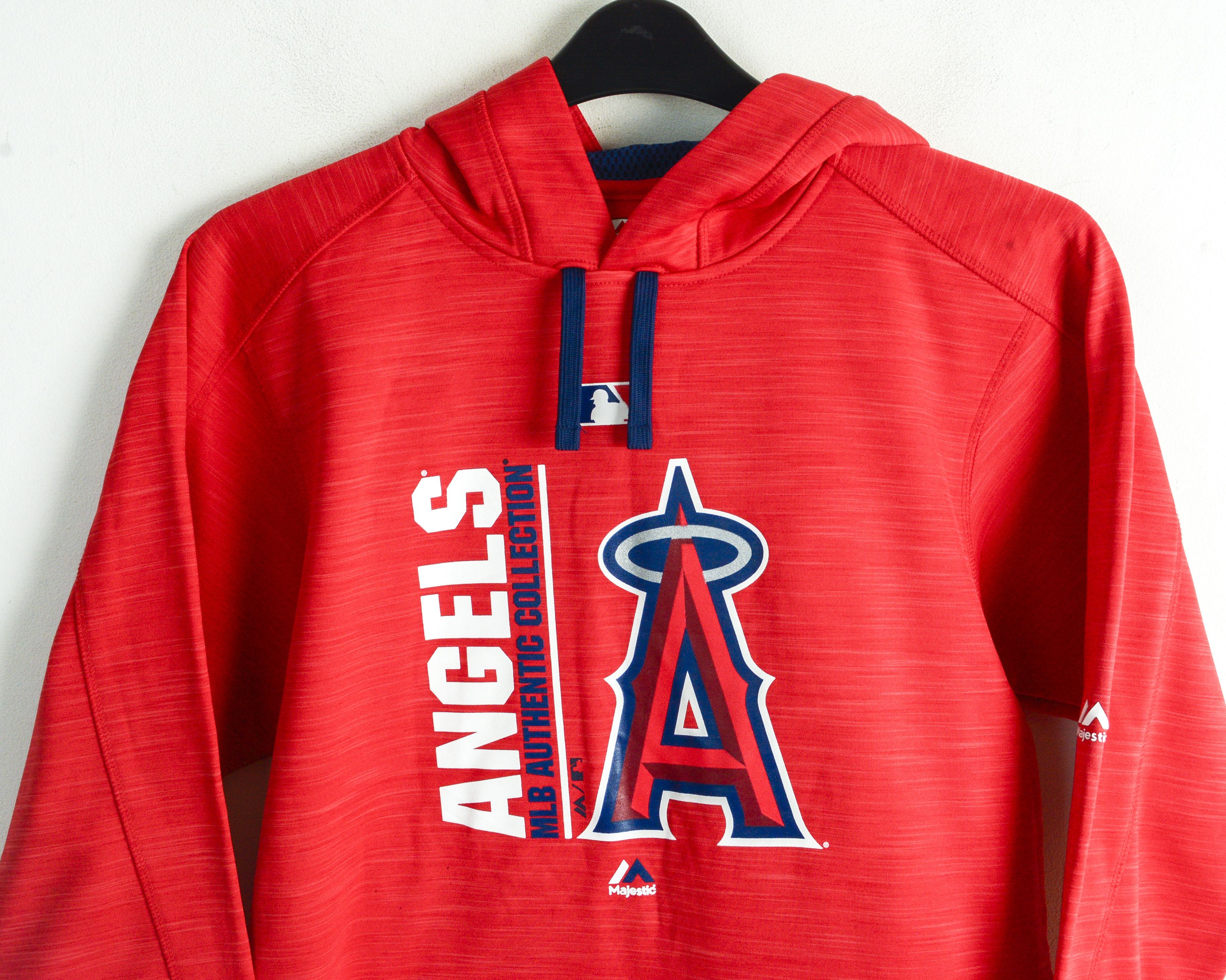 Majestic LA ANGELS MLB Hoodie Sweatshirt Jumper Sweater Pullover Red Size US S / EU 44-46 / 1 - 2 Thumbnail