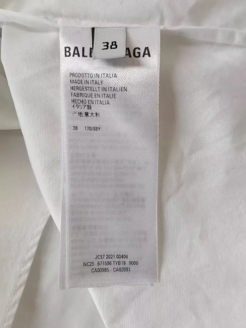 Balenciaga Balenciaga Logo Embroidered Shirt Size 38-2505 Size US M / EU 48-50 / 2 - 4 Thumbnail
