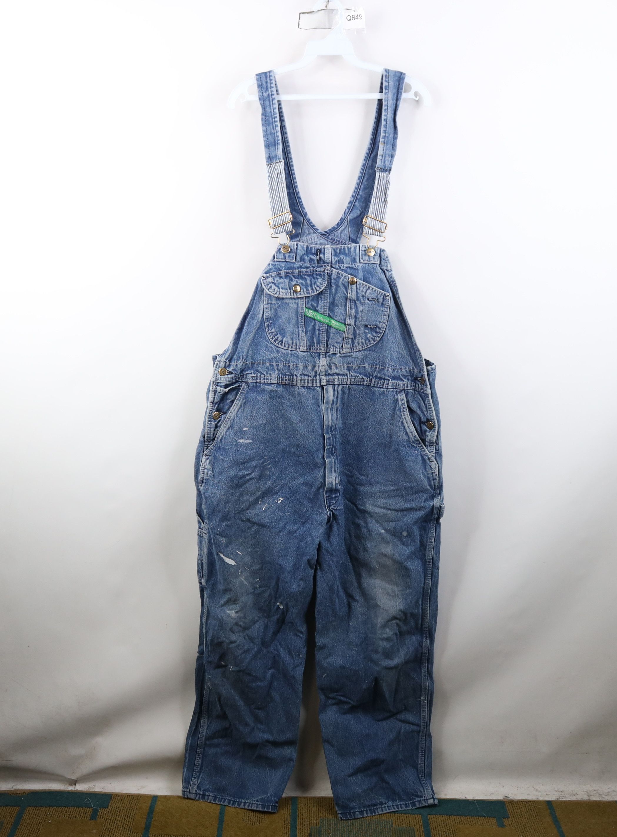 Vintage Vintage 90s Streetwear Thrashed Wide Leg Denim Overalls Size US 42 / EU 58 - 1 Thumbnail