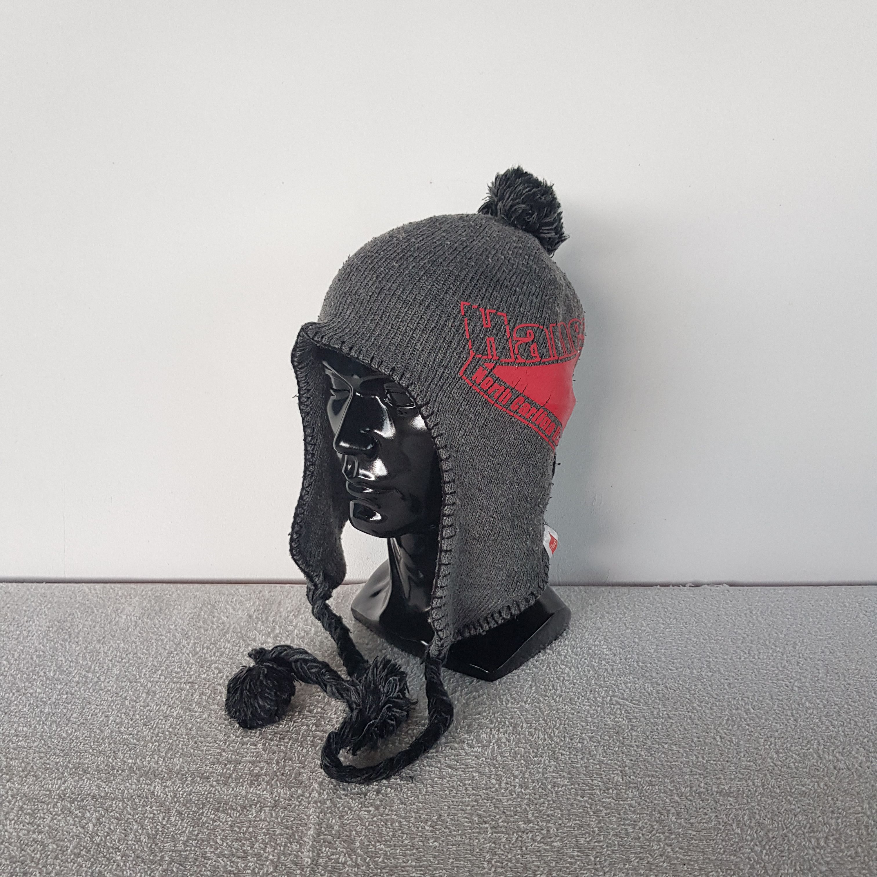 Japanese Brand Vintage Hanes Earflap Beanie Double Side Glass Snow Cap Hats Size ONE SIZE - 1 Thumbnail