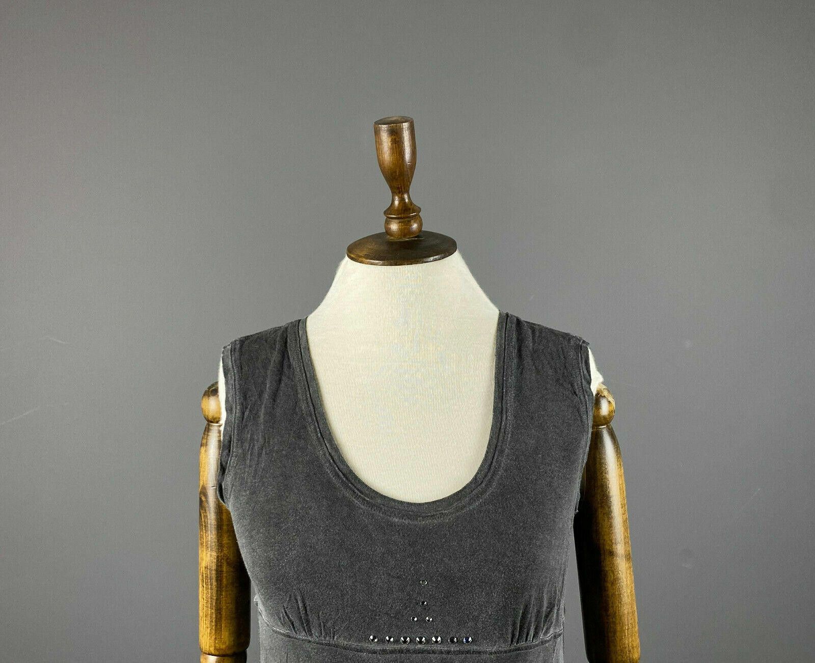 Designer Elisa Cavaletti Club Grey Lagenlook Tank Midi Dress Size M Size M / US 6-8 / IT 42-44 - 2 Thumbnail