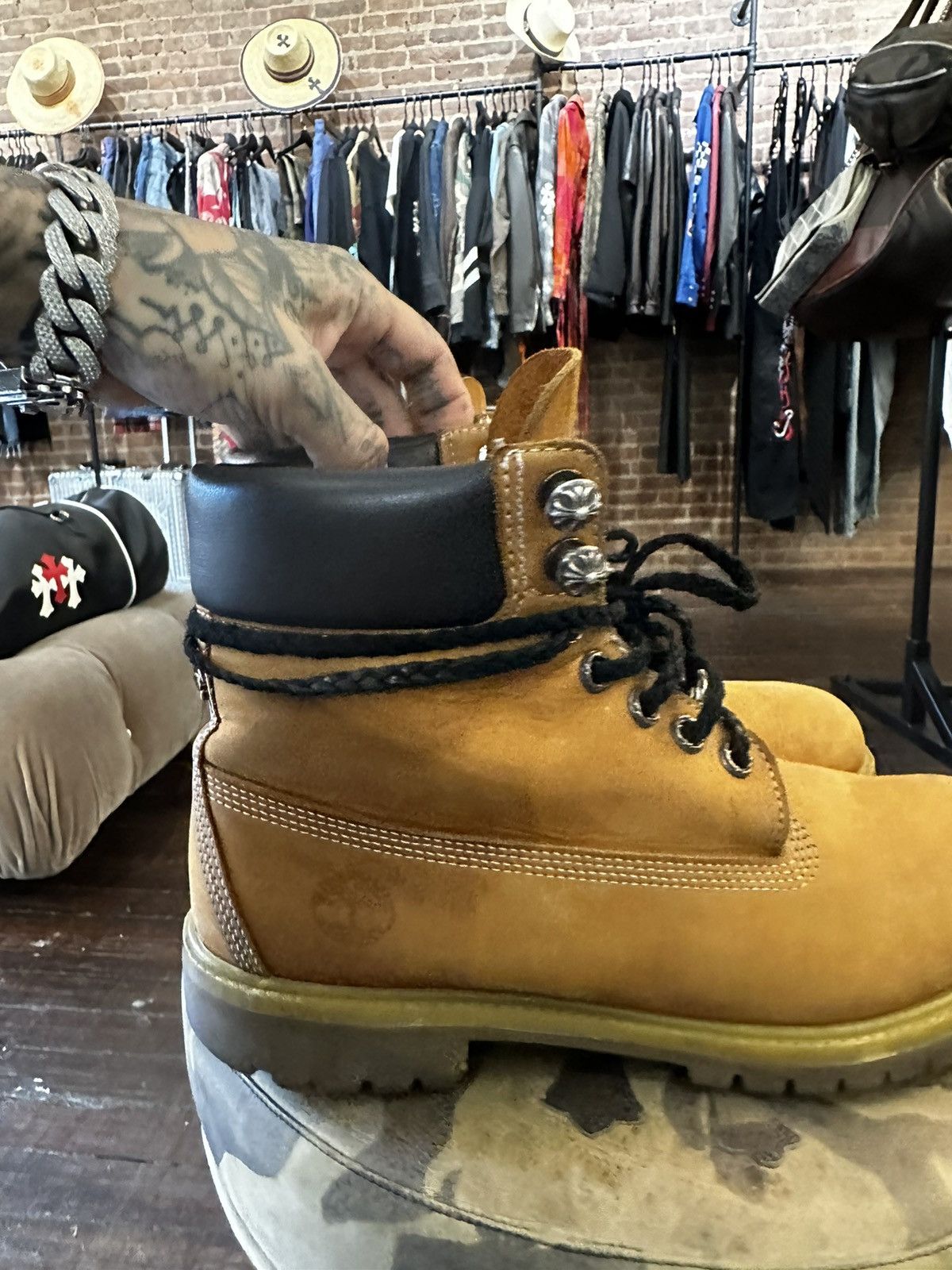 Chrome Hearts × Timberland CHROME HEARTS TIMBERLAND TIMBS BOOTS 11 11.5 Size US 11 / EU 44 - 13 Thumbnail