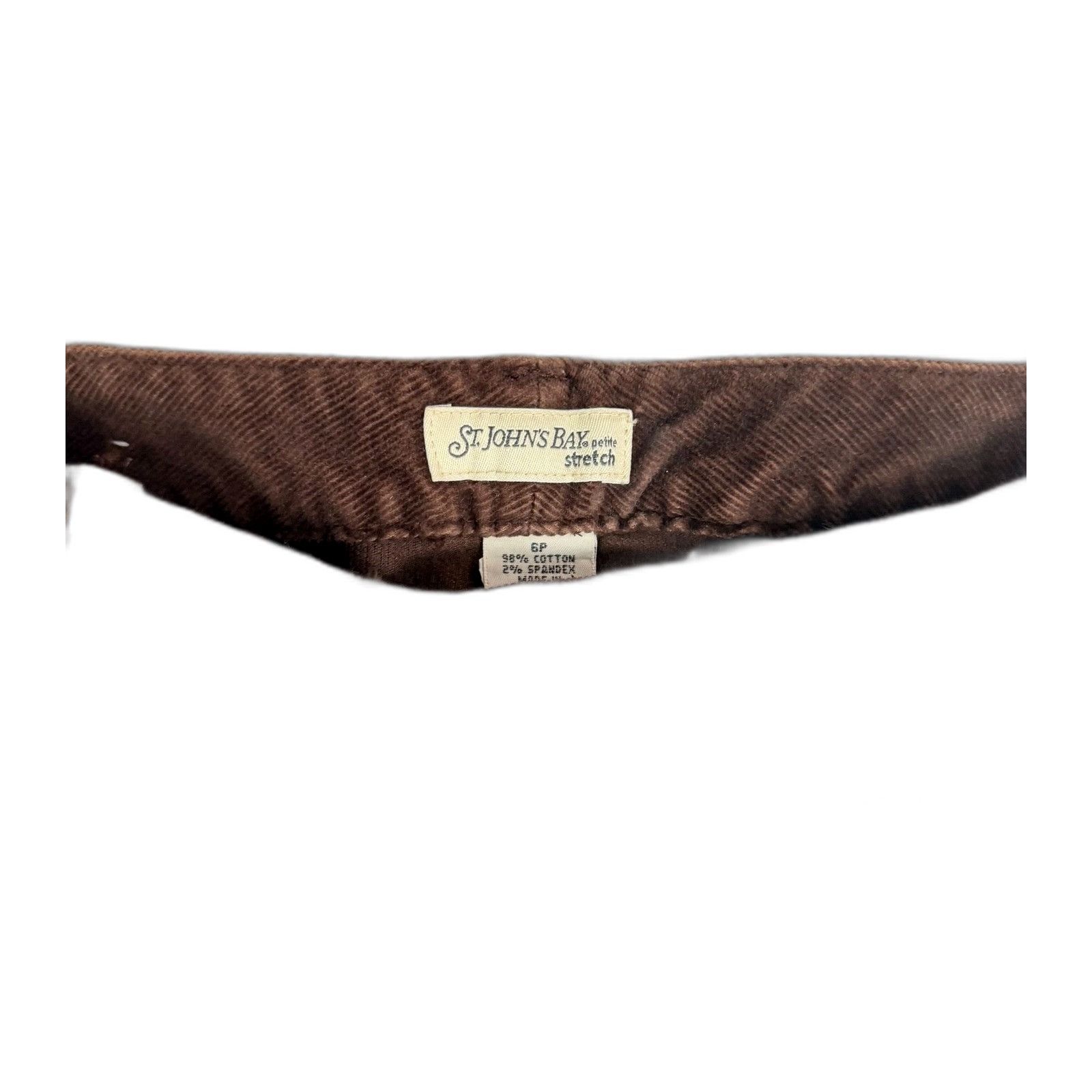 St. Johns Bay St Johns Bay Petite Stretch Corduroy Pants Brown Size 6P Wom Size US 26 / EU 42 - 3 Thumbnail