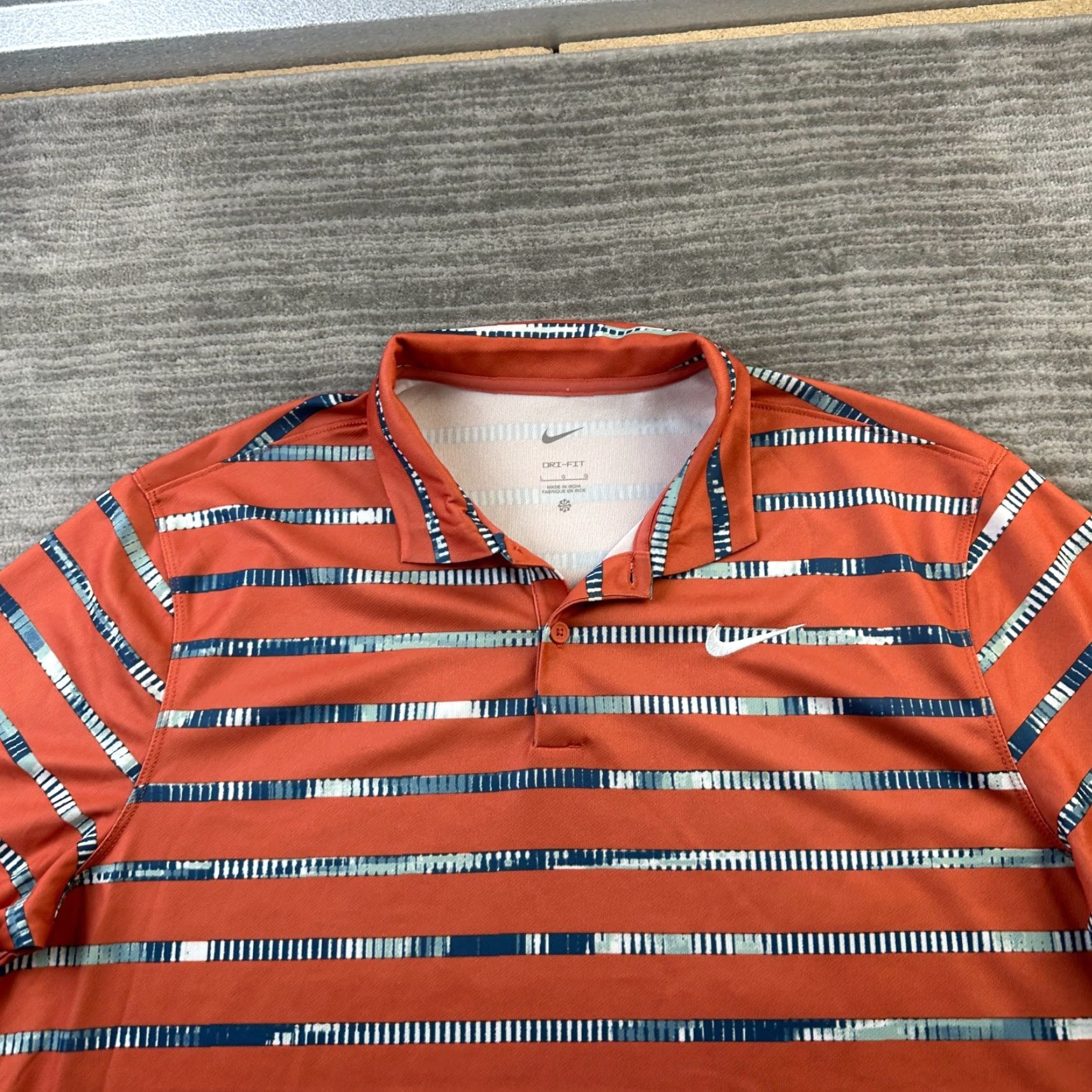 Nike Nike Polo Shirt Mens Large Orange Court Tennis Dri Fit Size US L / EU 52-54 / 3 - 3 Thumbnail