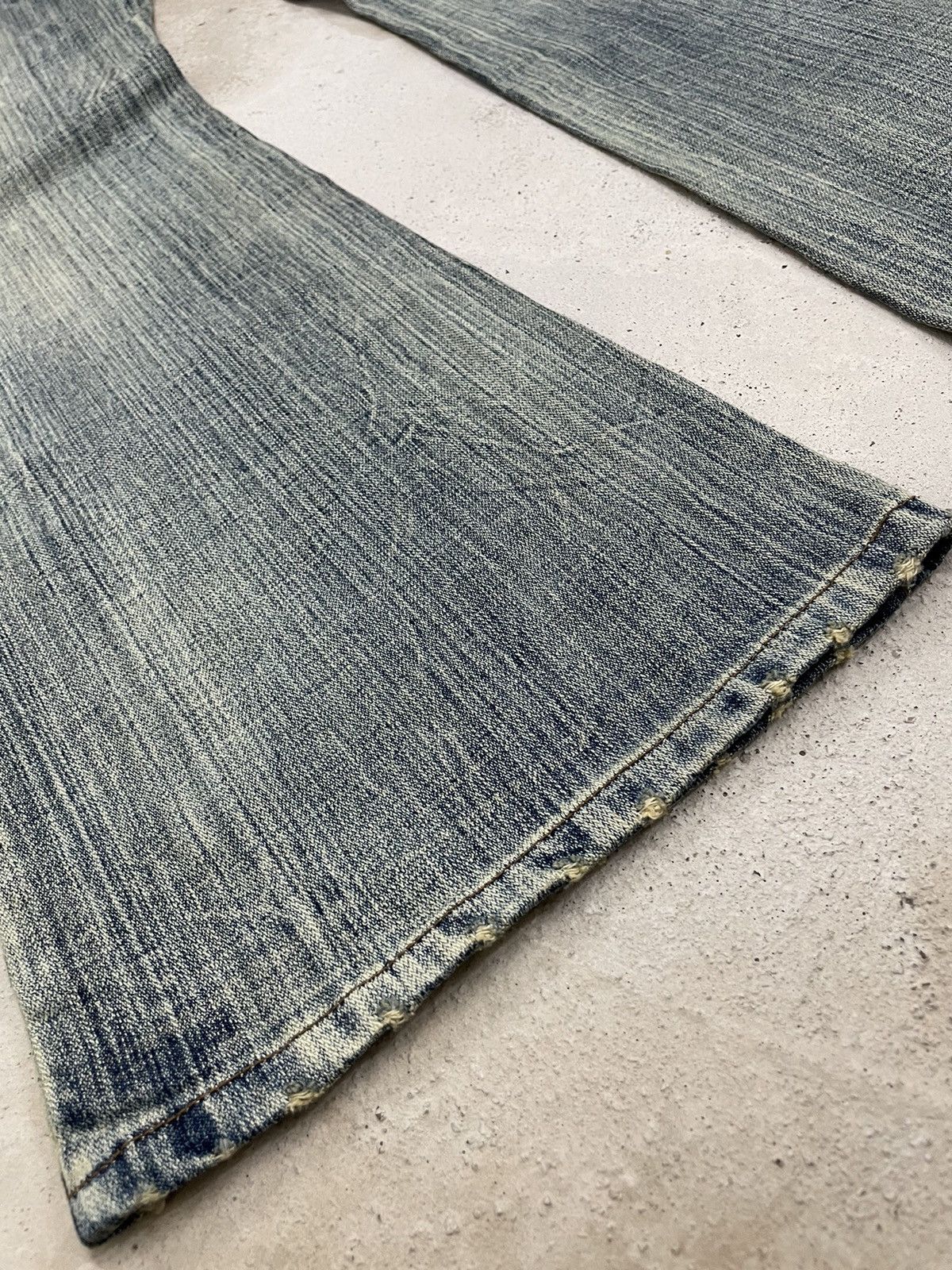 If Six Was Nine × Japanese Brand Still Mud Light Wash High Rise Flare Distressed Style Pants Size US 30 / EU 46 - 18 Thumbnail