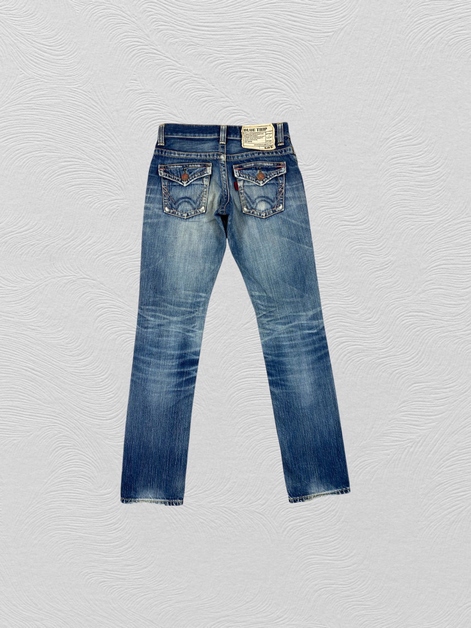 Japanese Brand Distressed Blue Vintage Edwin Jeans 29x32 Denim- JN3539 Size 29" - 2 Thumbnail