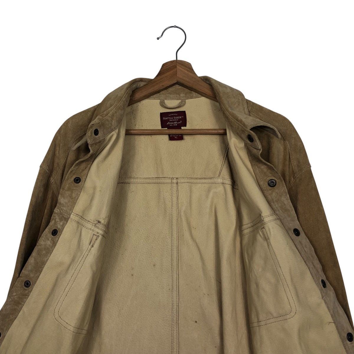 Eddie Bauer Vintage Biker Button Leather Jacket Eddie Bauer IsseyMiyake Size US XL / EU 56 / 4 - 15 Thumbnail