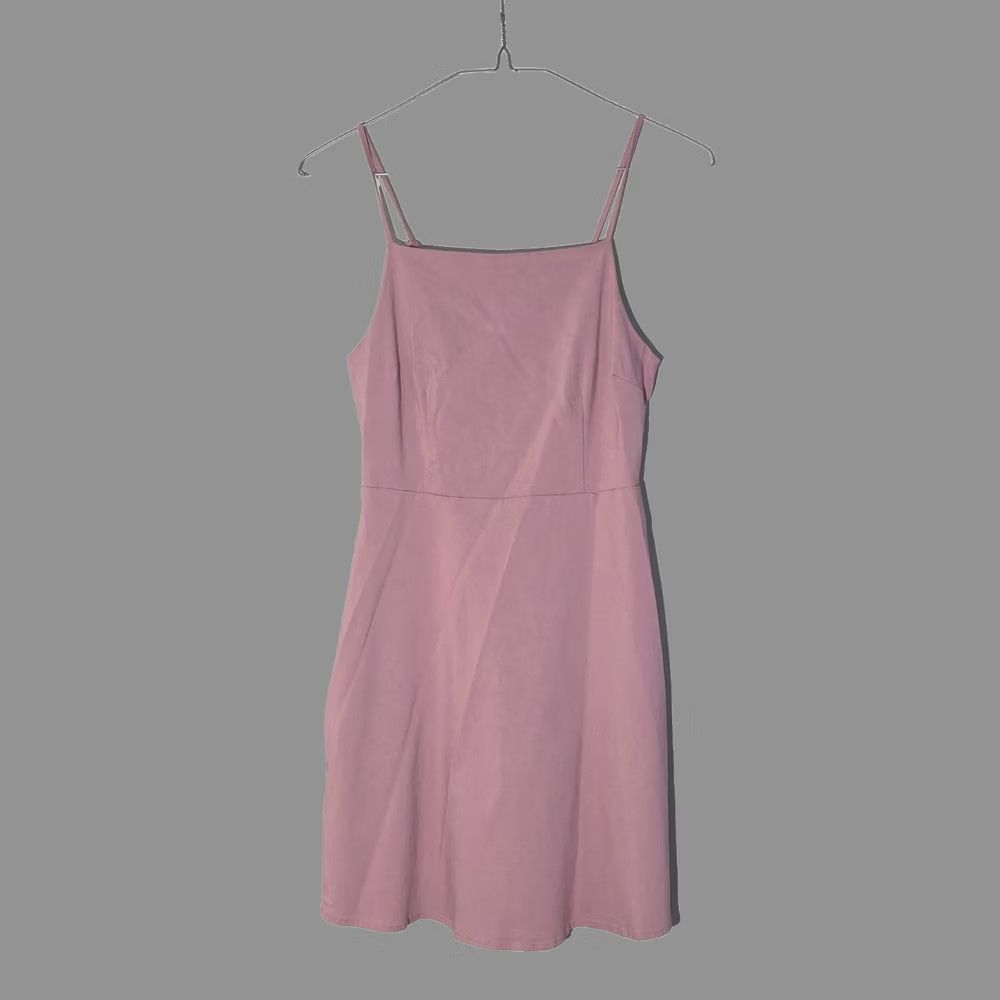 Forever 21 Forever 21 Mini Dress Women's M Mauve Pink Sleeveless Back Tie Cut Out Square Neck Casual Party/Cocktail Summer Spring Womens Mens Girls Size M / US 6-8 / IT 42-44 - 1 Thumbnail