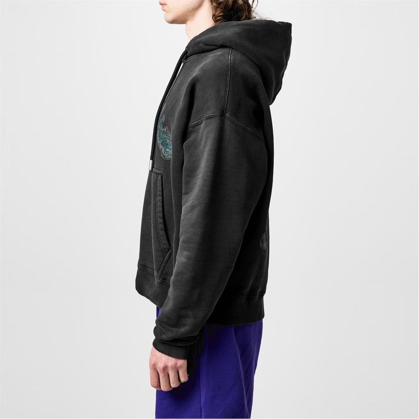 Off-White o1g2r1mq0226 Bacchus Skate Distressed Print Hoodie Black Size US XS / EU 42 / 0 - 5 Thumbnail
