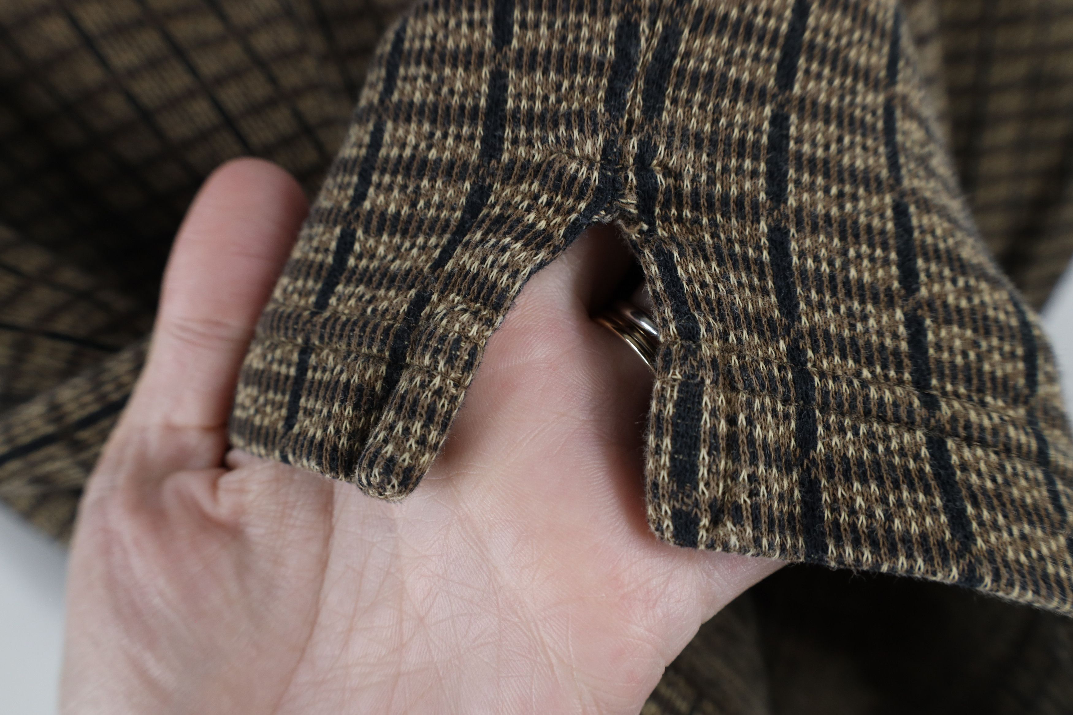Vintage Vintage 90s Streetwear Checkered Knit Long Sleeve Polo Shirt Size US M / EU 48-50 / 2 - 10 Thumbnail