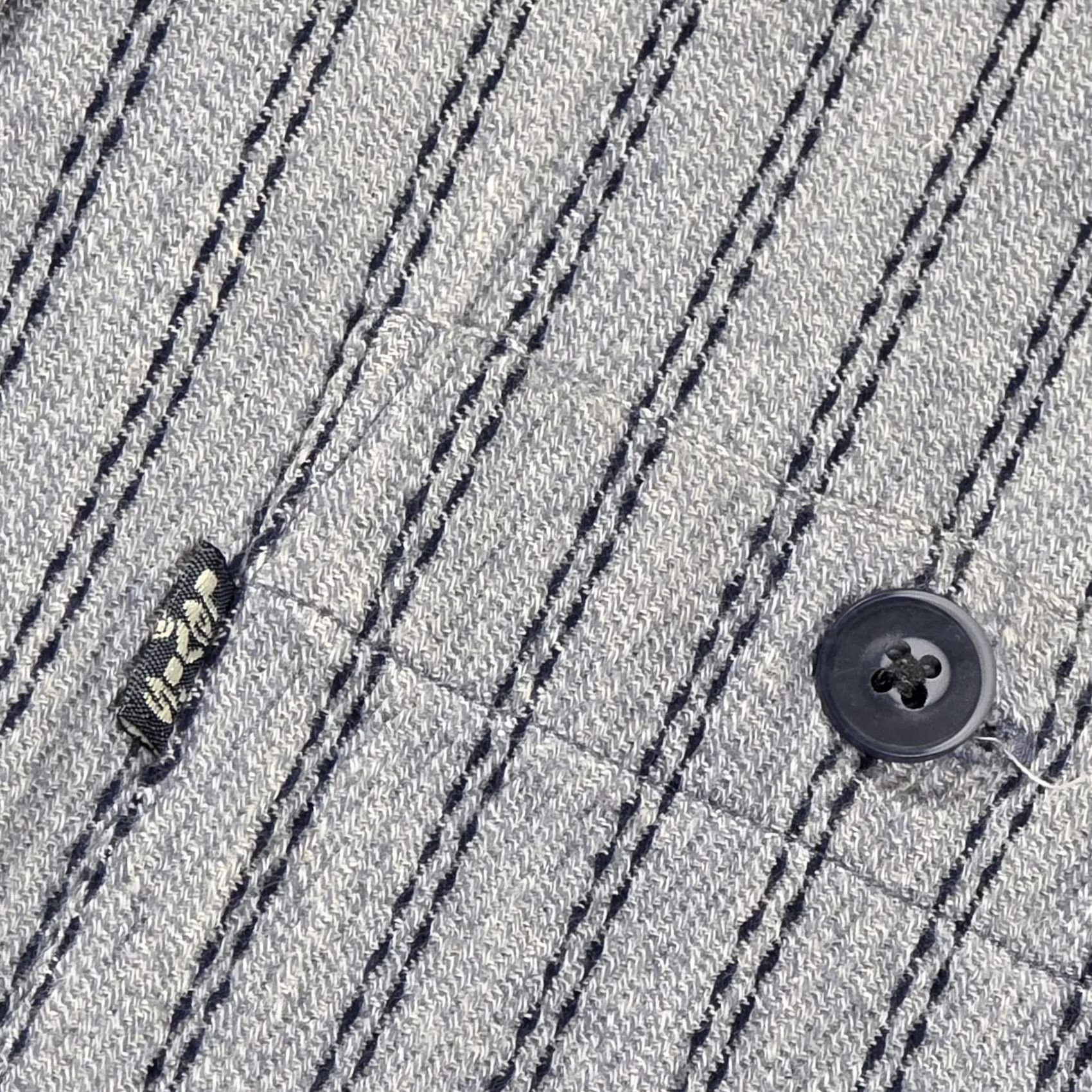 Levi's VTG Levi's Work Shirt Men Long Sleeve Stripe Button Up XL Gray 100% Cotton Western 90s Denim Style Shirt Mens Size US XL / EU 56 / 4 - 6 Thumbnail