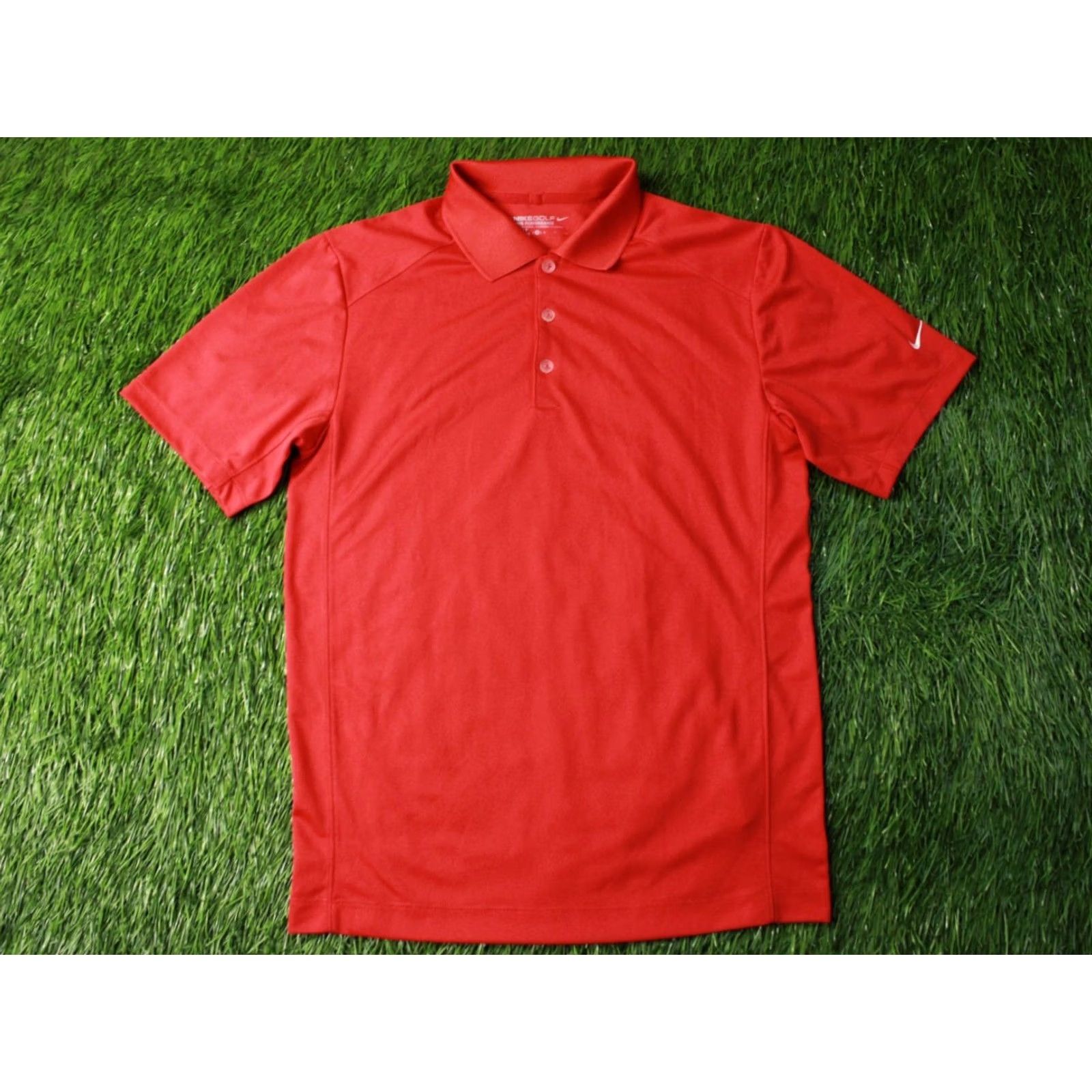 Nike NIKE GOLF DRI-FIT 2015 MEN POLO SHIRT JERSEY RED XS S M L - Adult Regular Size Fitted Short Sleeve Polo Nike Golf Tout Performance Dri-Fit Shirt Size US L / EU 52-54 / 3 - 2 Thumbnail
