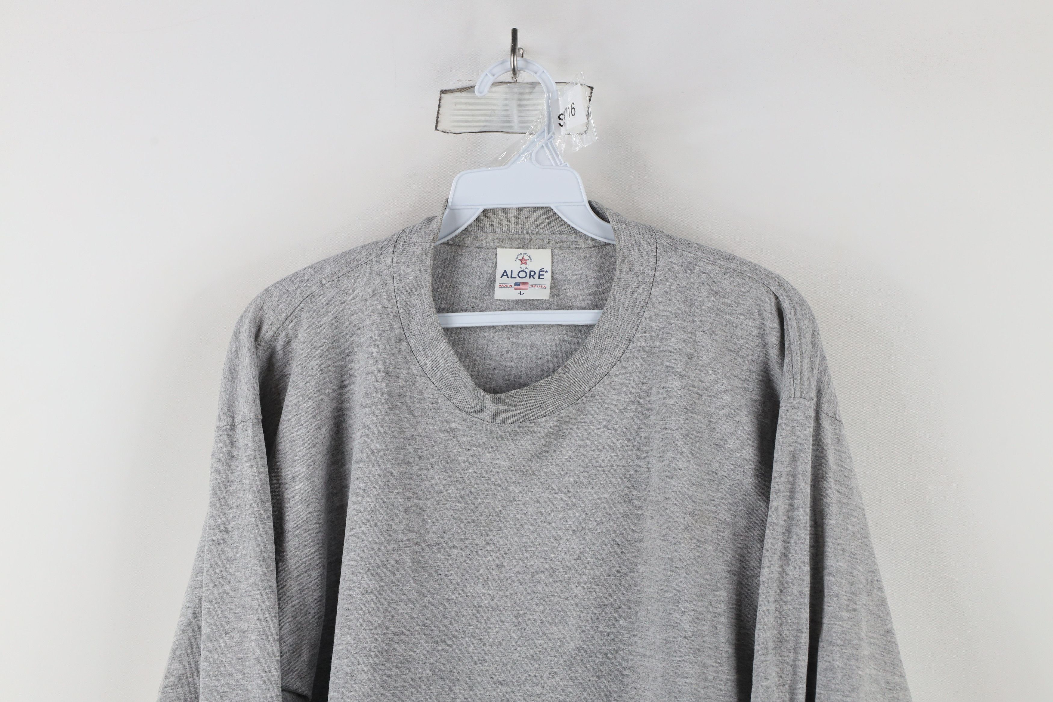 Vintage Vintage 90s Streetwear Long Sleeve T-Shirt Gray Cotton USA Size US L / EU 52-54 / 3 - 2 Thumbnail