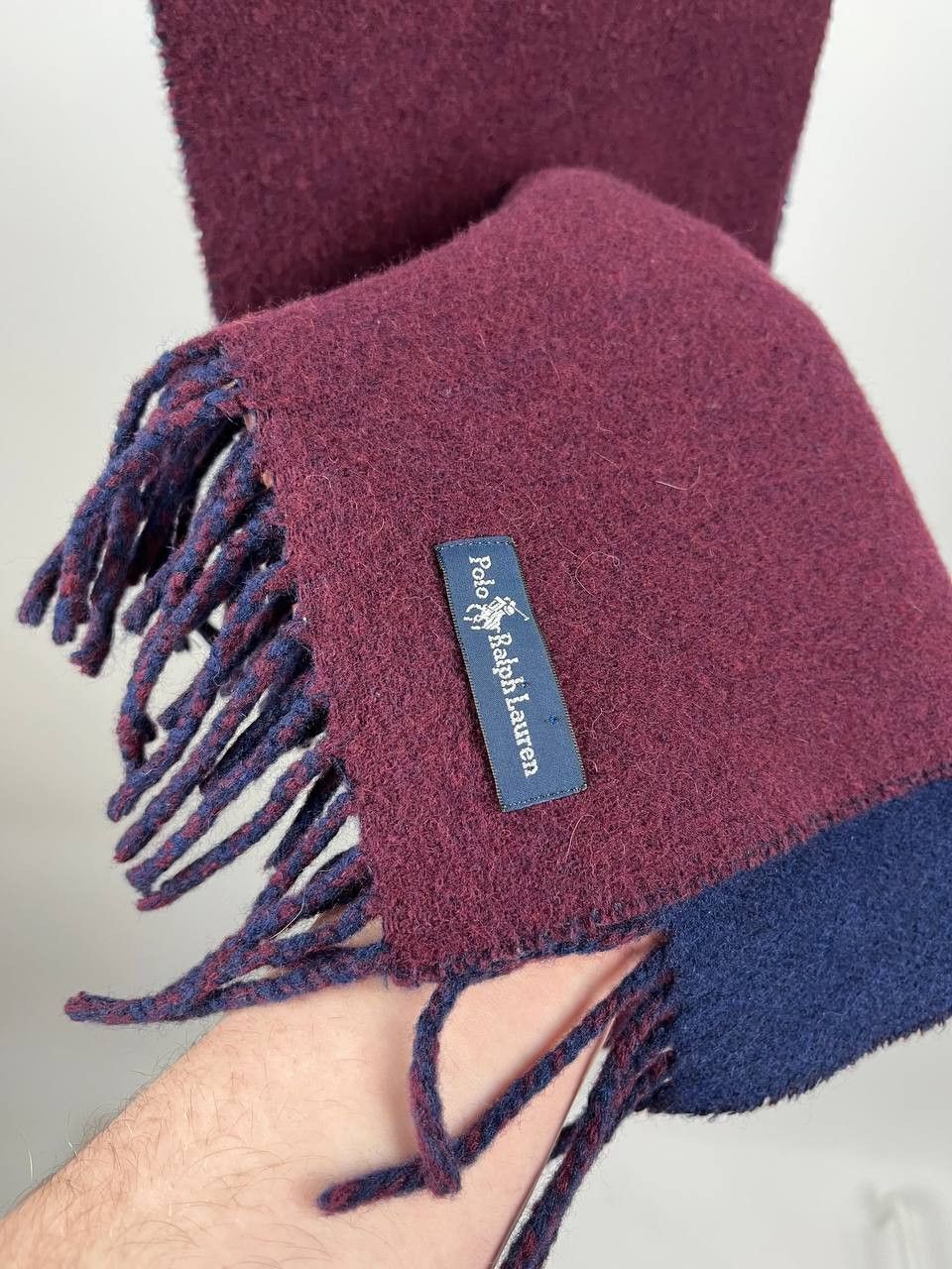 Polo Ralph Lauren Vintage Polo Ralph Lauren Lambs Wool Blend Scarf Logo Size ONE SIZE - 4 Thumbnail