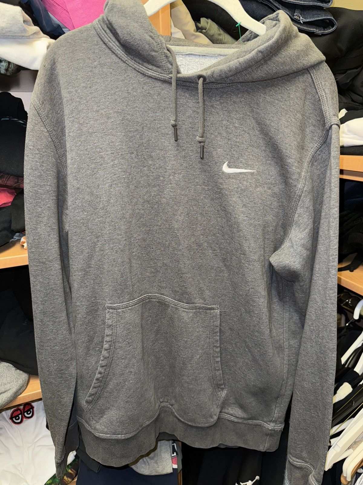 Nike Nike ACG Vintage Vintage Y2K Nike Pocket Swoosh Rare Grey Drawstring Hoodie Grailed