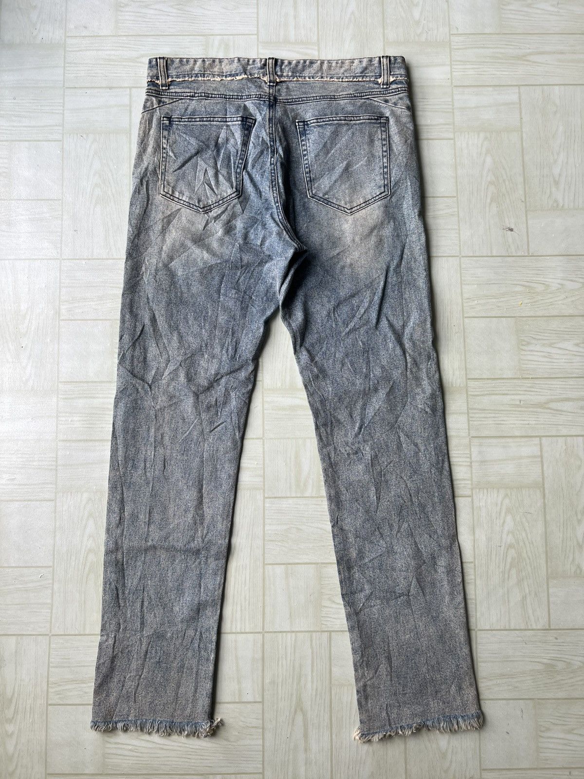 Wooyoungmi ARCHIVE FW18 Wooyoungmi Wave Cut Raw Hem Distressed Denim Size US 34 / EU 50 - 2 Thumbnail