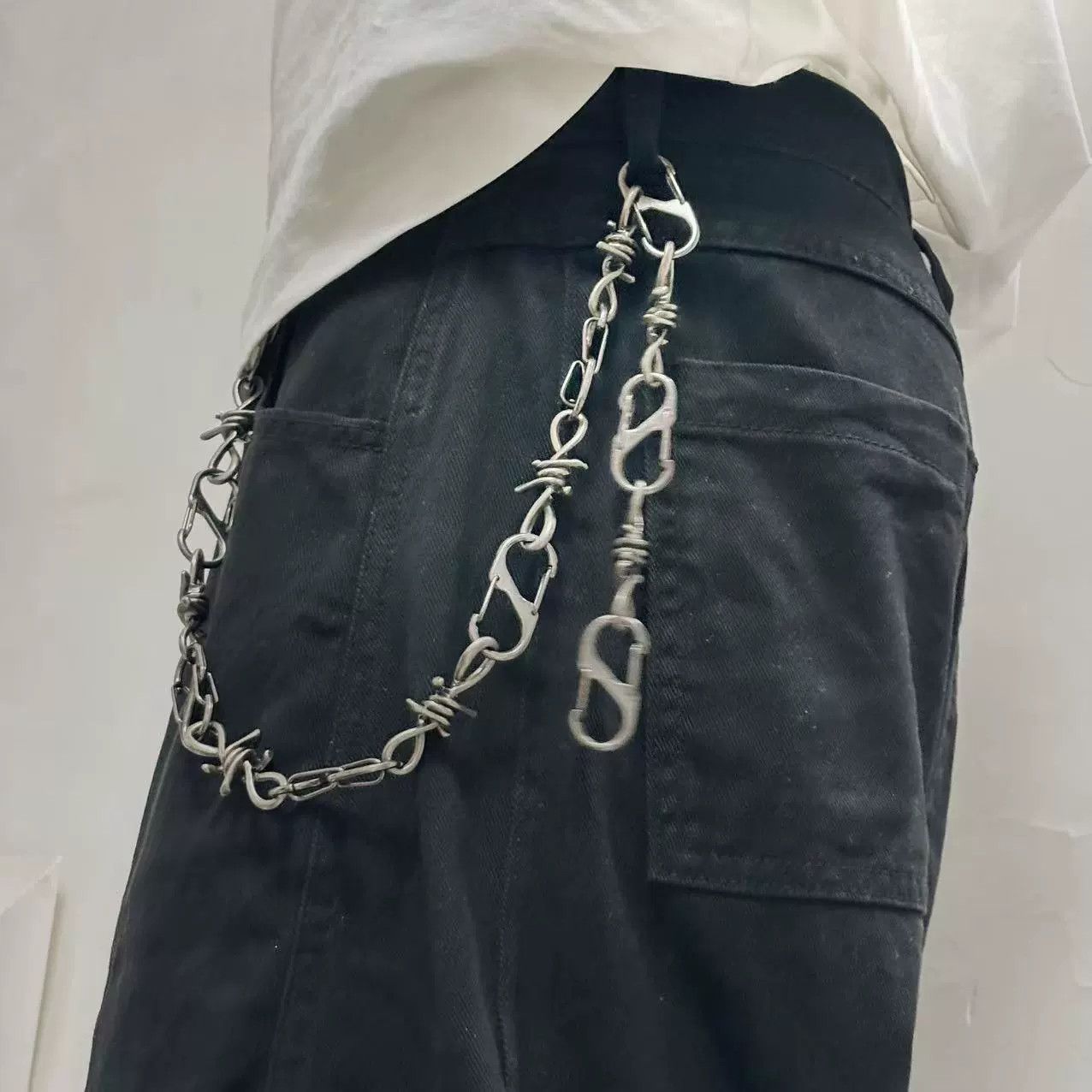 Vintage Retro hip-hop punk style jeans waist chain Size ONE SIZE - 1 Thumbnail