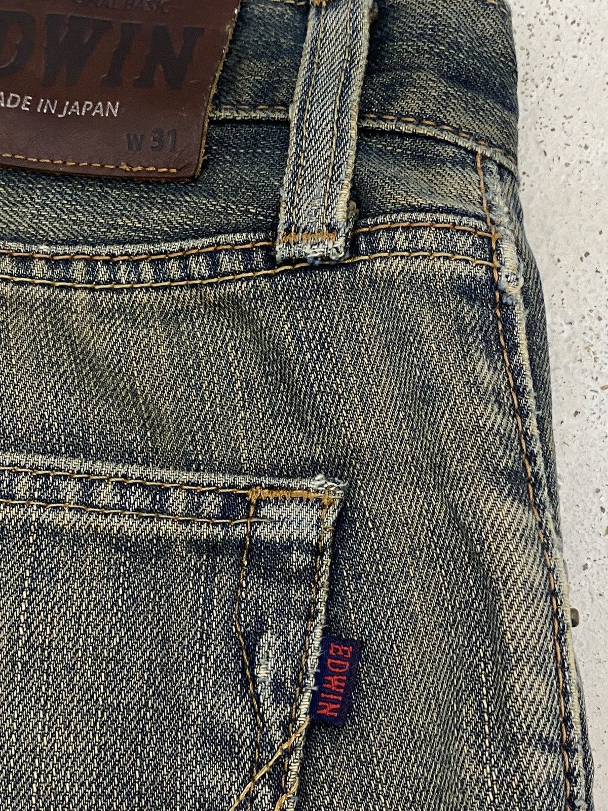 Edwin × Japanese Brand Edwin 404 Denim Baggy Loose Fit Washed Distressed Size US 32 / EU 48 - 17 Thumbnail