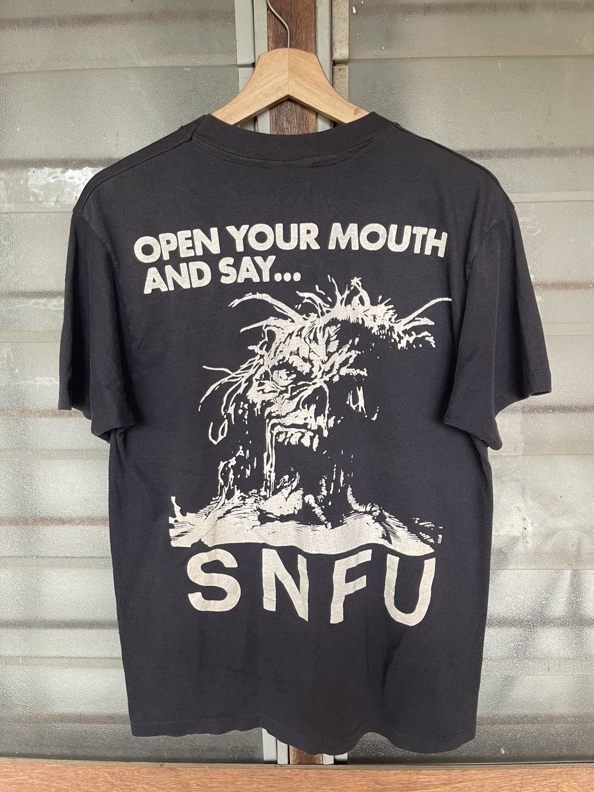 Band Tees Vintage Punk SNFU "Open Your Mouth and Say" Faded Tee Size US M / EU 48-50 / 2 - 1 Thumbnail