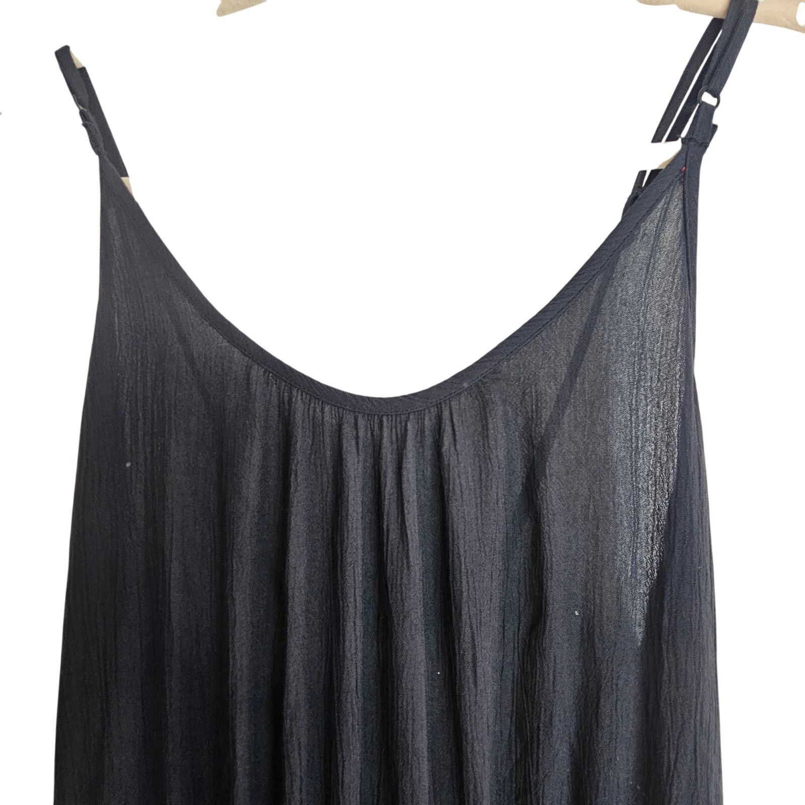 Prana Prana Fernie Wide Leg Jumpsuit L Black Minimalist Stretch Size 38" / US 16 / IT 52 - 4 Thumbnail