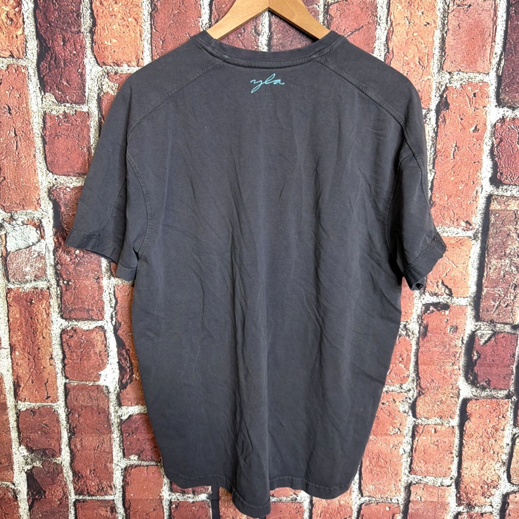 Vintage Blue T-Shirt Shirt Mens L Short Sleeve Crew Neck Logo Spellout City Streetwear Casual Size US L / EU 52-54 / 3 - 3 Thumbnail