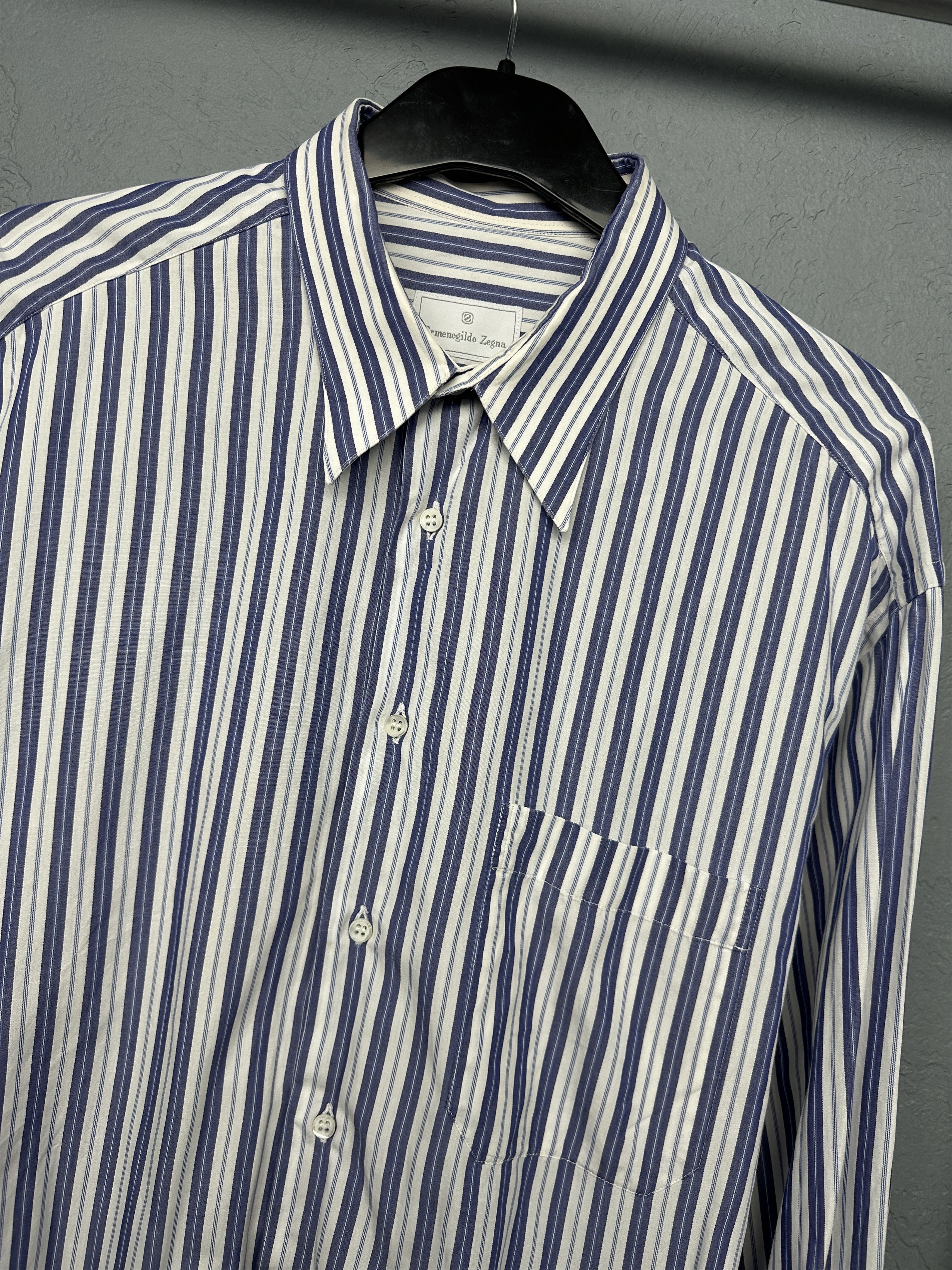 Ermenegildo Zegna Ermenegildo Zegna Vintage Mens Long Sleeve Shirt Size US XL / EU 56 / 4 - 2 Thumbnail