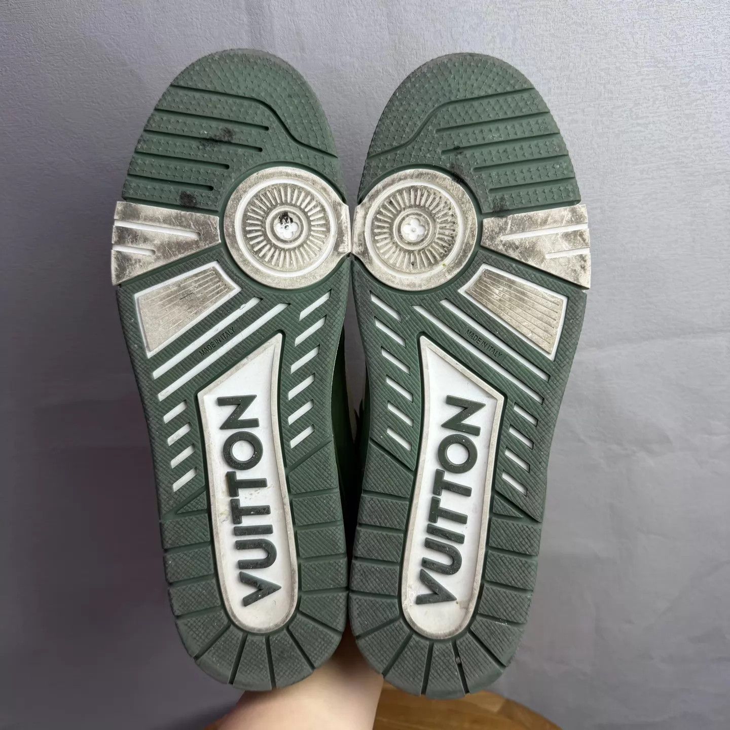 Louis Vuitton LV Trainer Matcha White-Green Suede US8/EU42 99New Box Size US 9 / EU 42 - 6 Thumbnail