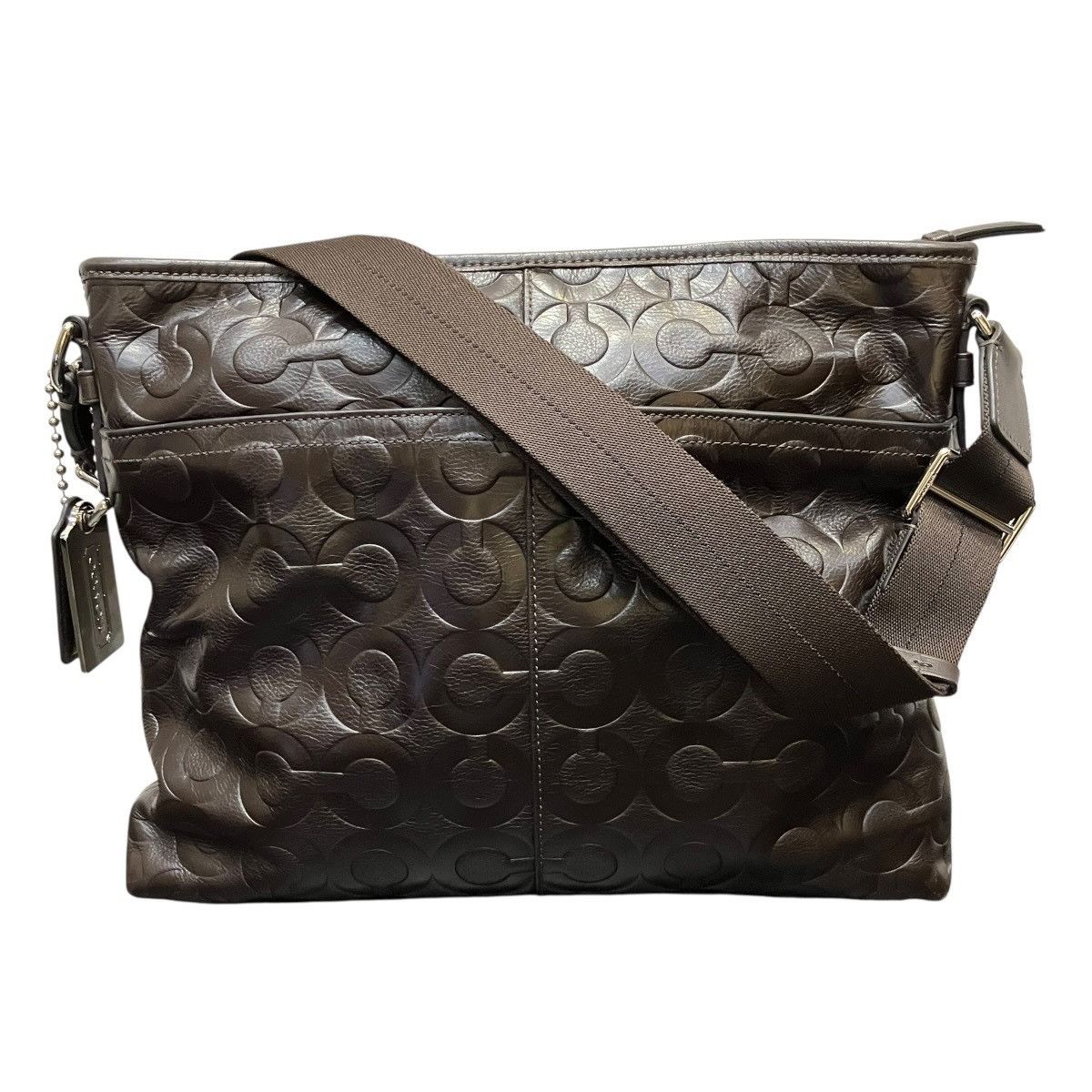 Coach COACH Op Art Calf Leather Shoulder Bag Leather Shoulder Bag 