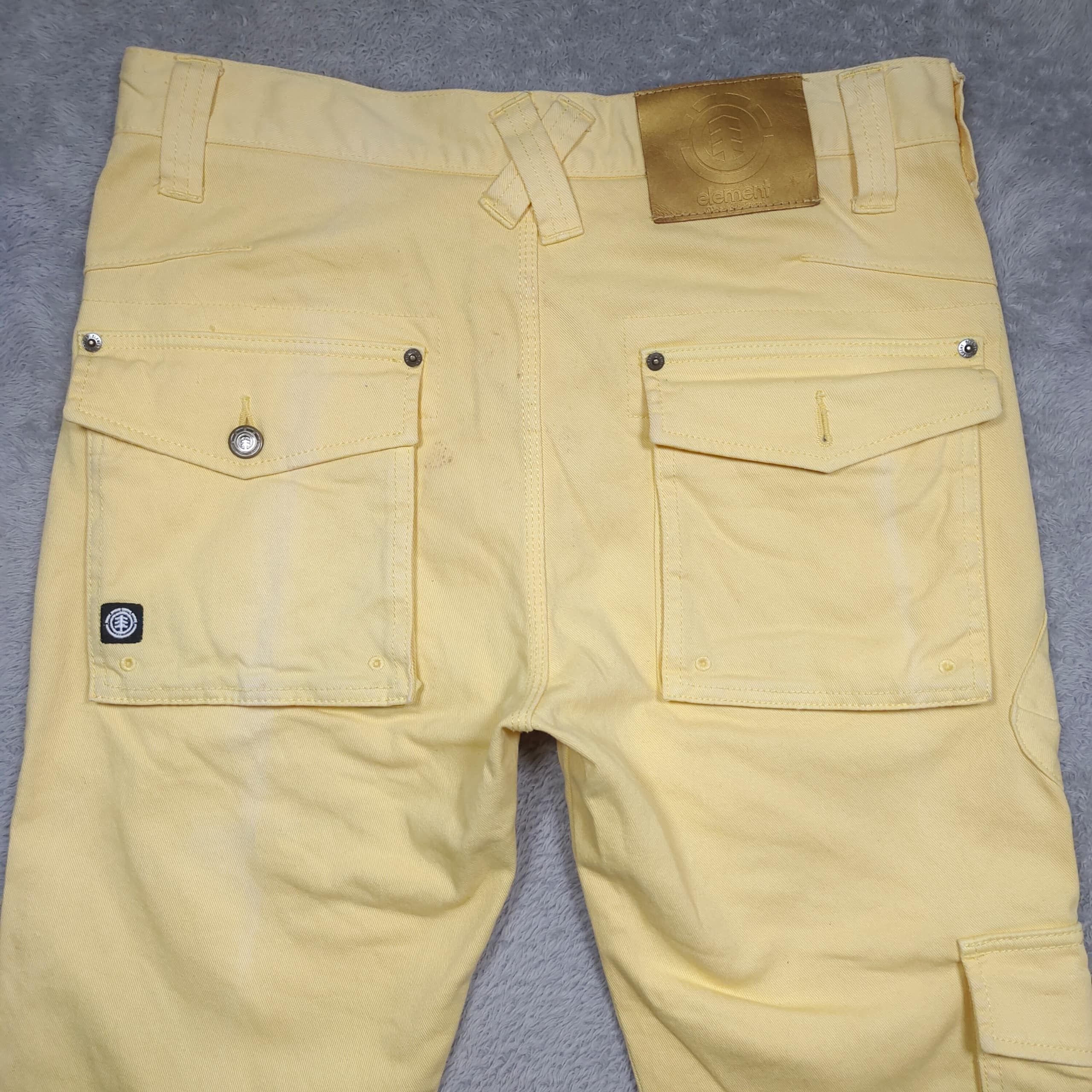 Element Vintage Element Japan Light Yellow Cotton Cargo Pants Size US 32 / EU 48 - 9 Thumbnail