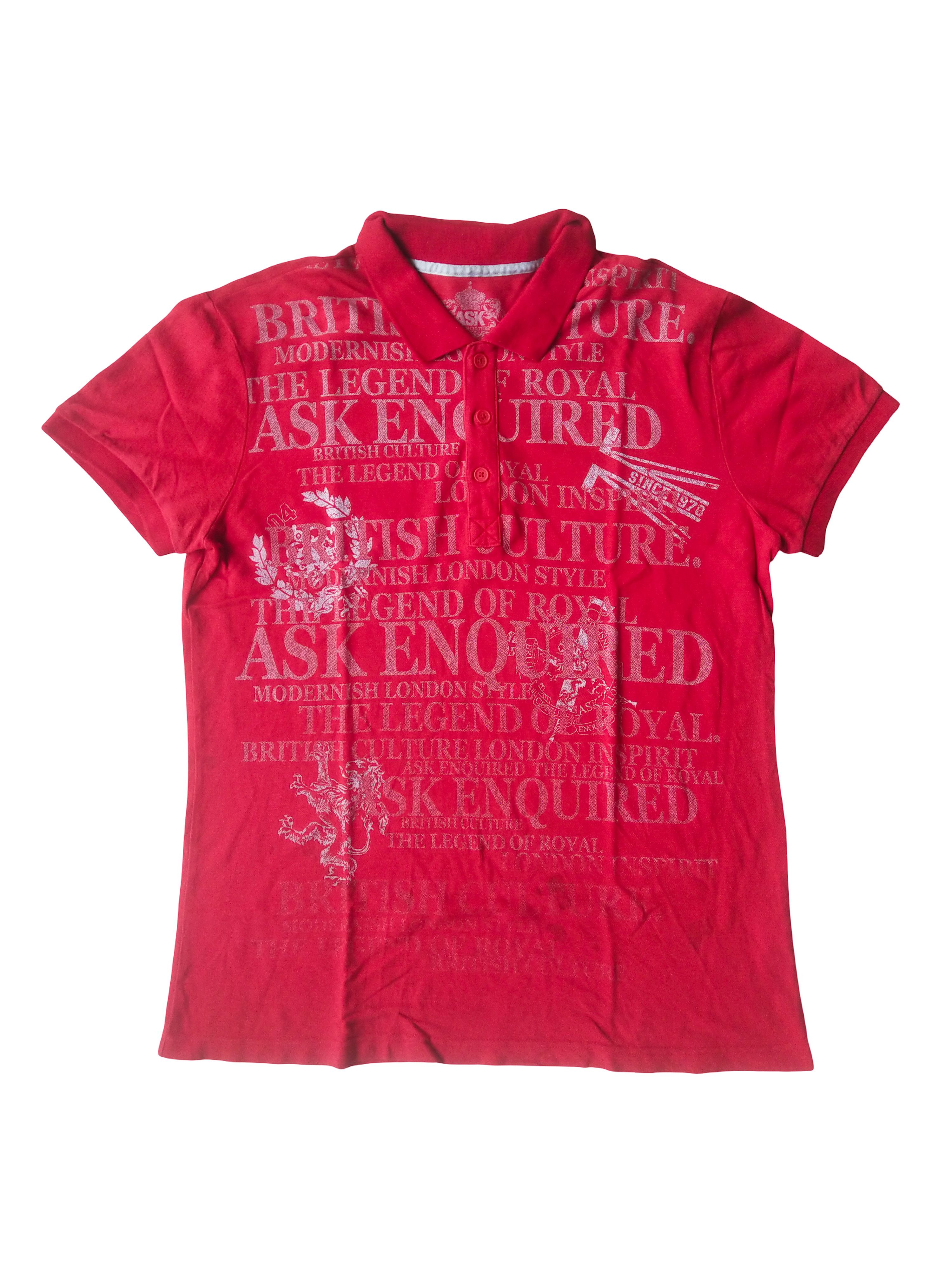 Hysteric Glamour 2000s ASK Enquired Red All Over Print Polo Y2K Vintage Size US XL / EU 56 / 4 - 1 Thumbnail