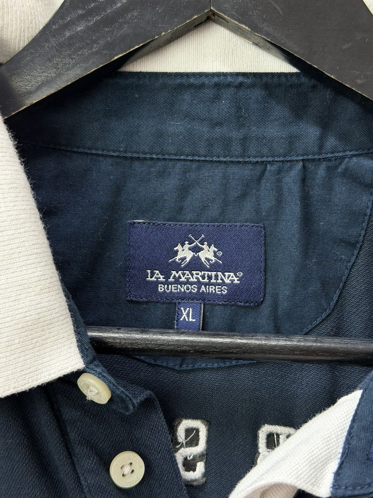 Polo Ralph Lauren La Martina Varsity Polo Shirt Oxford Luxury Big Logo Back Size US XL / EU 56 / 4 - 6 Thumbnail