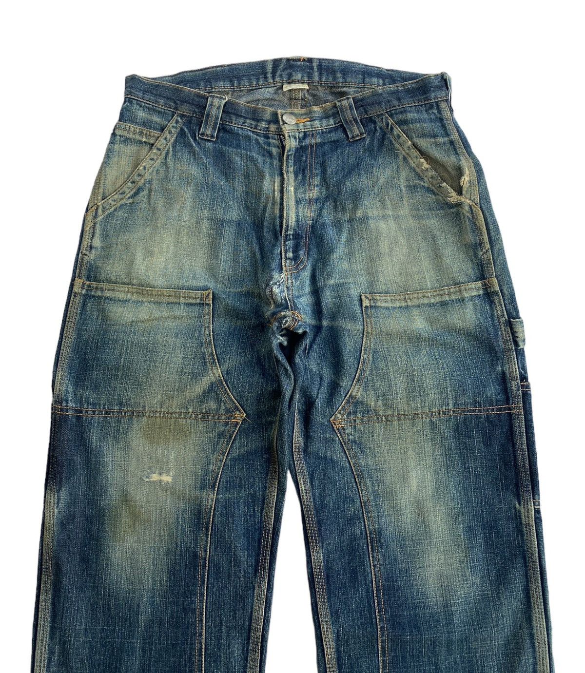 Japanese Brand VINTAGE ELNEST BAGGY DOUBLE KNEE DENIM CARPENTER JEANS Size US 34 / EU 50 - 5 Thumbnail