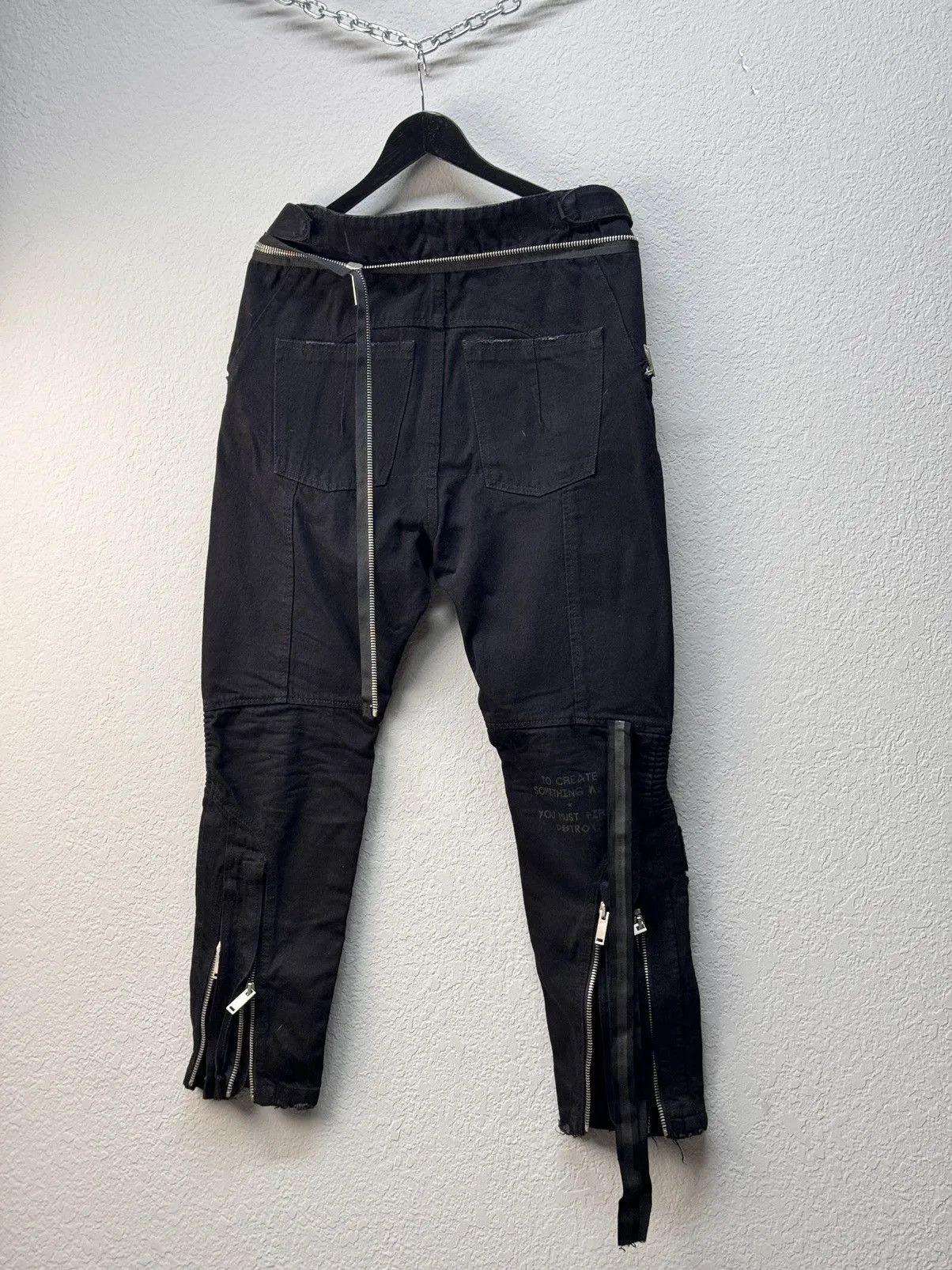 Rick Owens BEN TAVERNITI UNRAVEL PROJECT VINTAGE RICK OWENS MOTTO Size US 33 - 21 Thumbnail