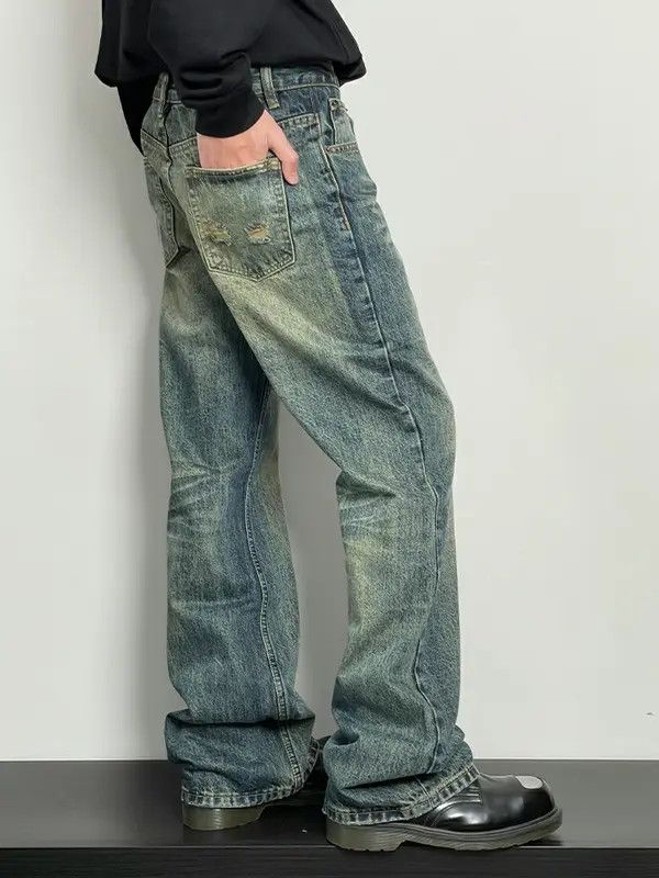 VIBE y2k washed faded denim flared jeans Size US 28 / EU 44 - 6 Thumbnail