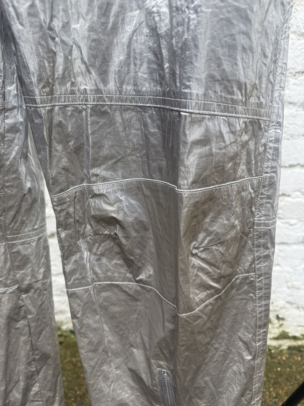 Helmut Lang Silver Helmut Land 2022 Runway wide-leg cargo trousers Size US 28 / EU 44 - 10 Thumbnail