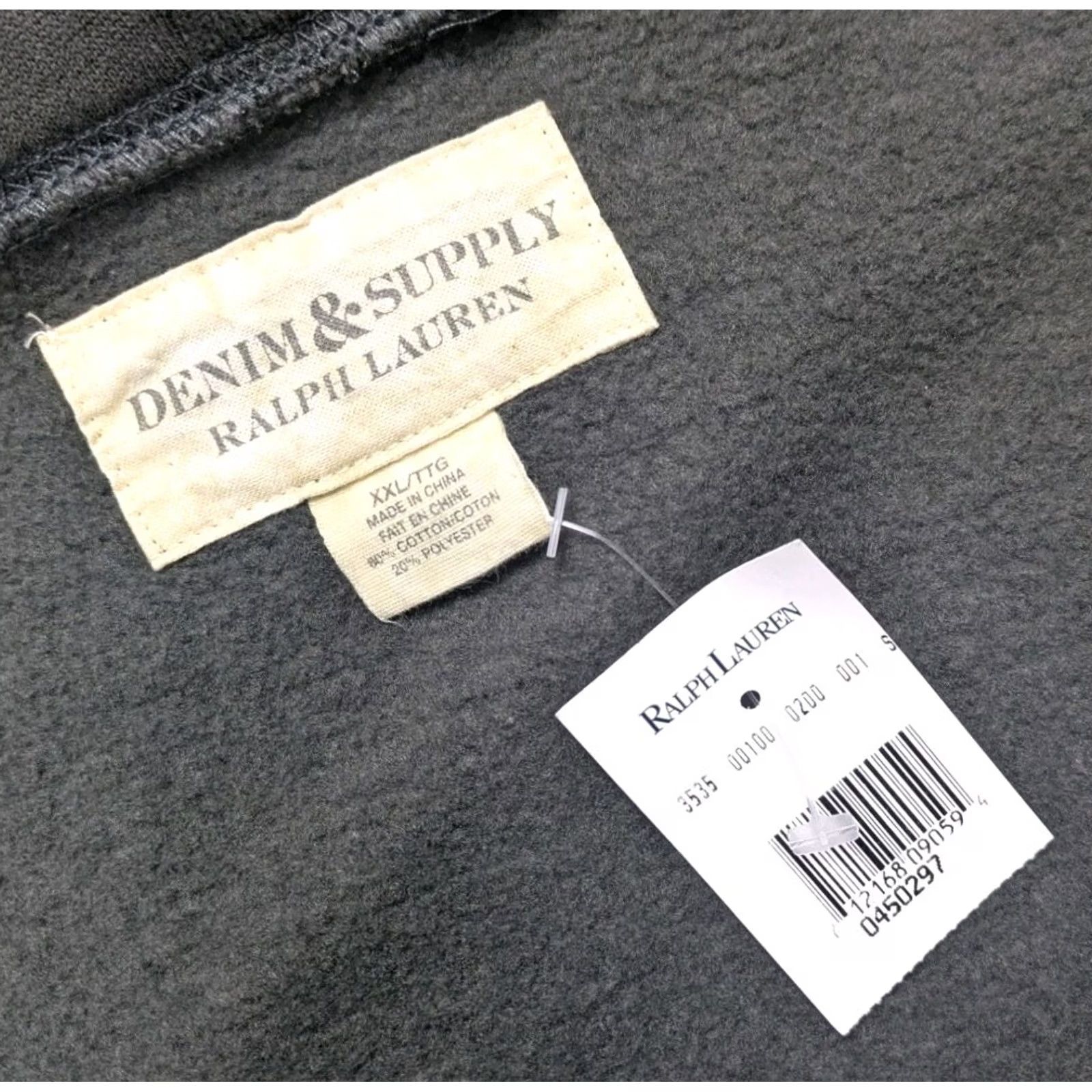 Polo Ralph Lauren Ralph Lauren Denim & Supply Hoodie Full Zip Arm Pocket Save The Buffalo 2XL Gray Size US XXL / EU 58 / 5 - 6 Thumbnail