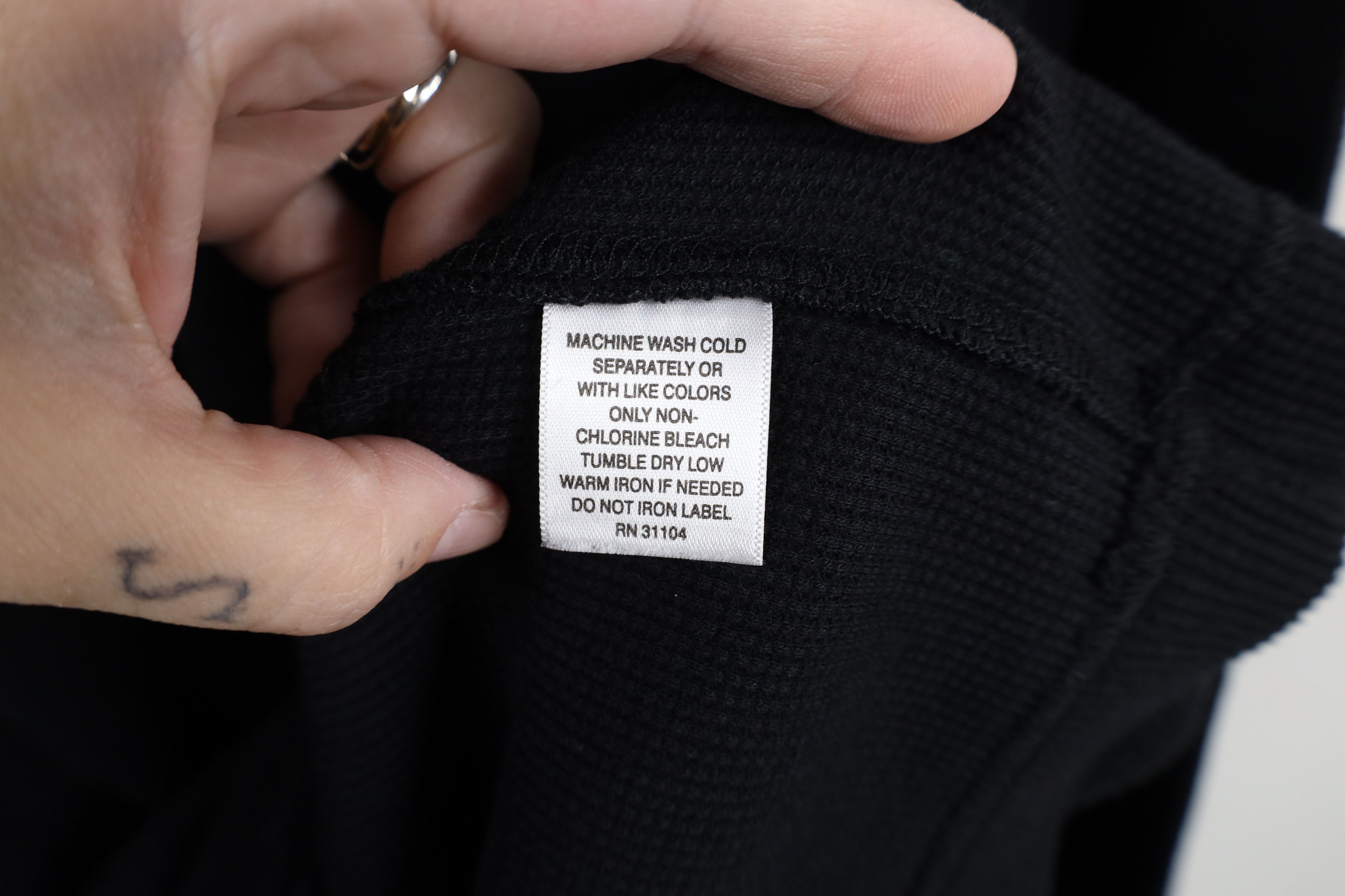 Vintage Vintage Streetwear Thermal Waffle Knit Henley T-Shirt Black Size US XXL / EU 58 / 5 - 10 Thumbnail