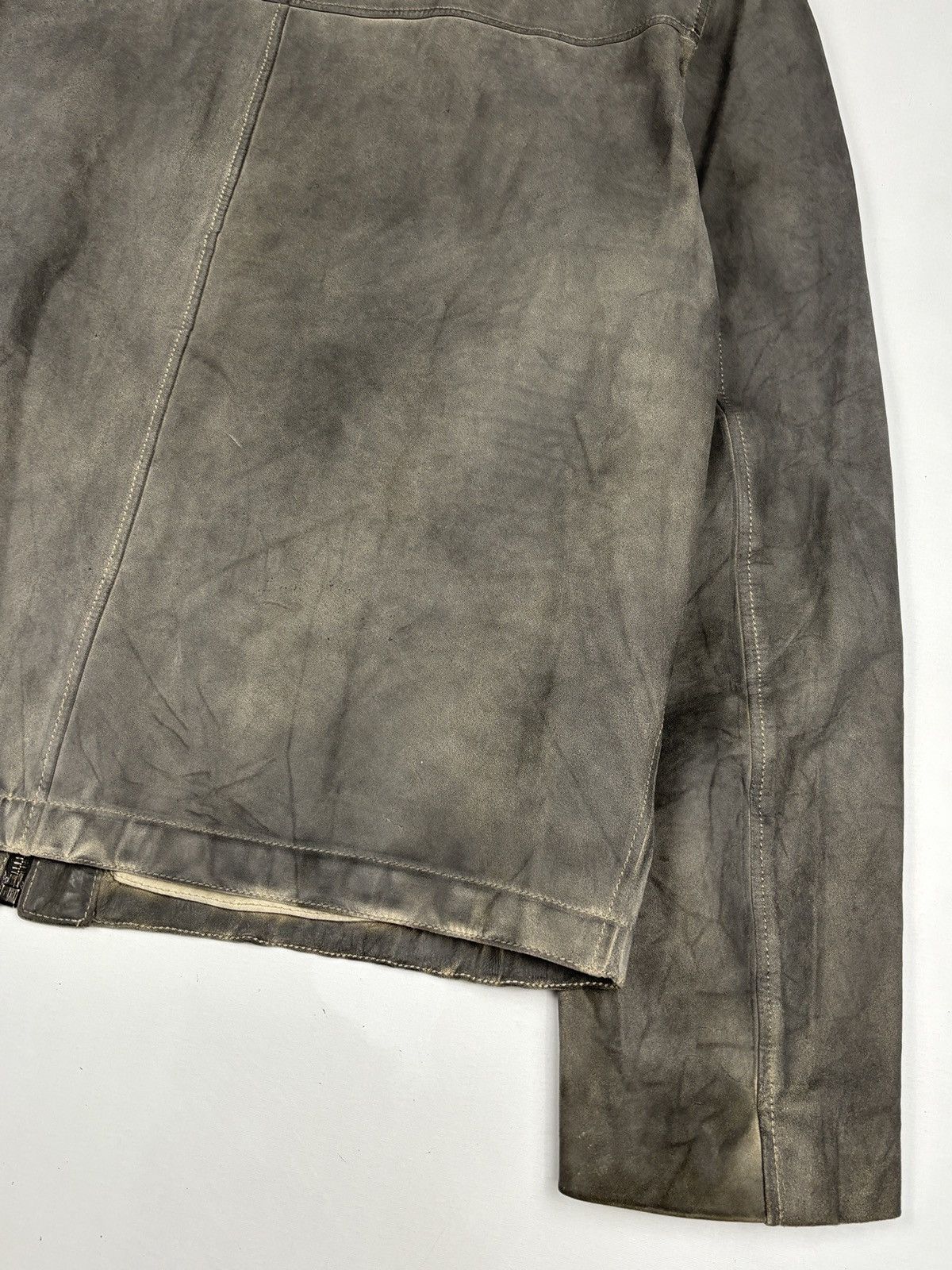 Miu Miu 2000’s Archived Grey Pelle - Leather Jacket Size US L / EU 52-54 / 3 - 12 Thumbnail