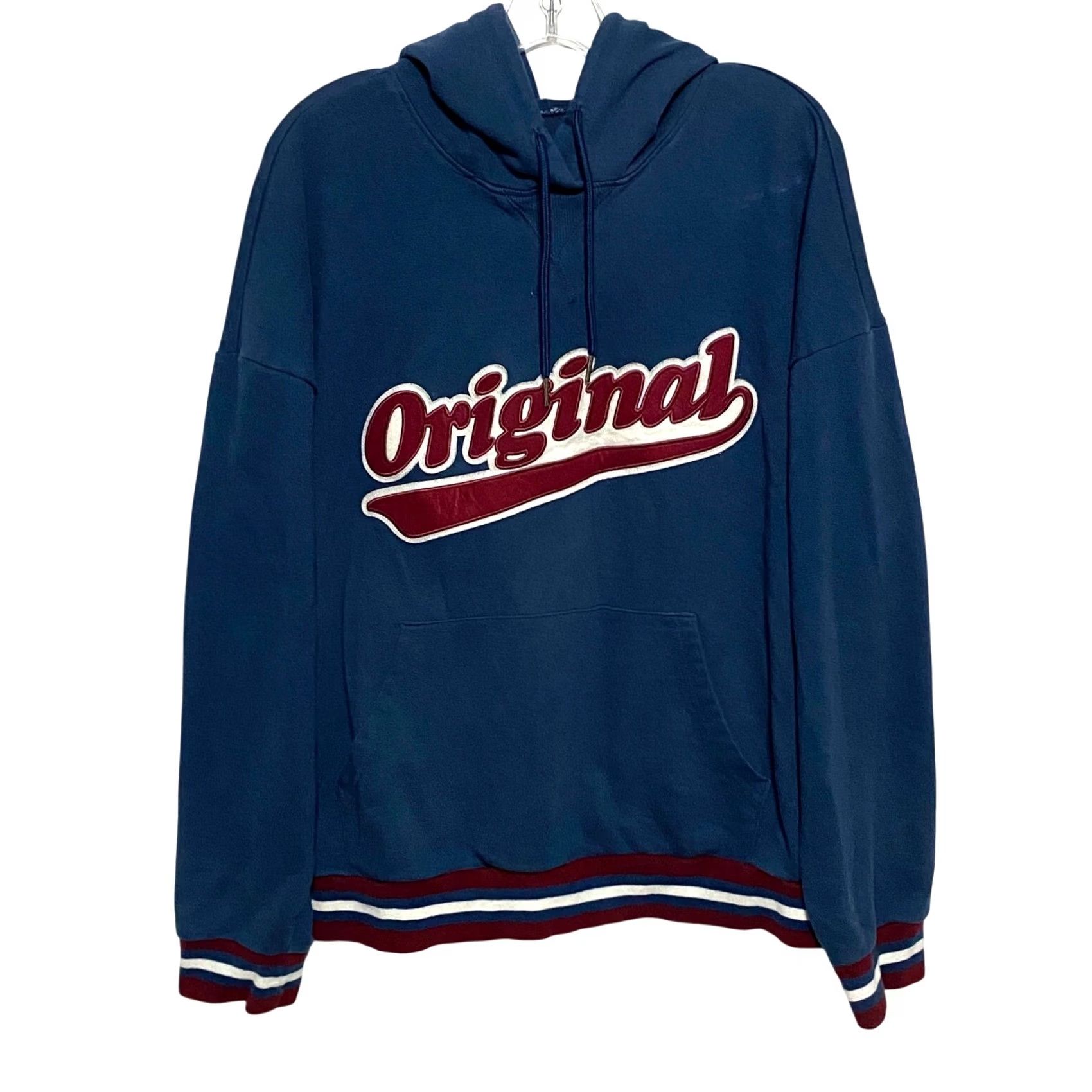 Vintage Original Use Spell Out Embroidered Logo Hoodie Mens L Retro Letterman Hip Hop Size US L / EU 52-54 / 3 - 3 Thumbnail