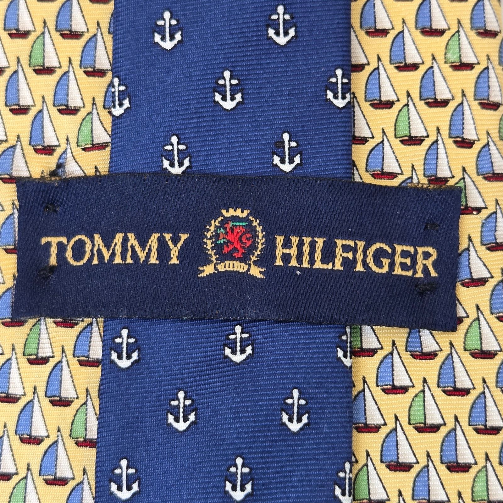 Tommy Hilfiger Tommy Hilfiger Silk Tie Lot 4 USA Nautical Contrast Tips Size ONE SIZE - 9 Thumbnail