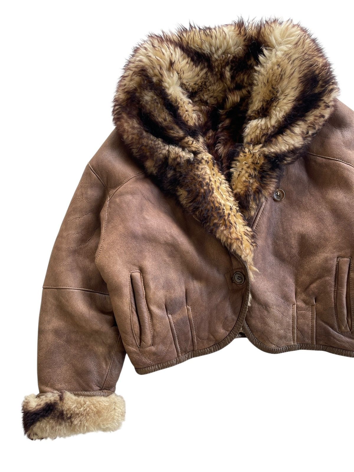 Vintage Vintage Sheepskin Real Fur Waist Jacket Size US M / EU 48-50 / 2 - 7 Thumbnail