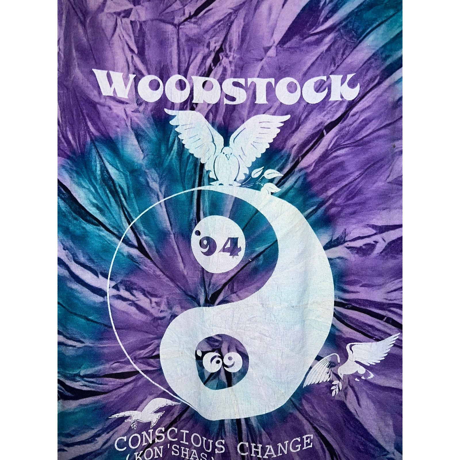 Vintage Vintage Woodstock Shirt Conscious Change 1994 Tour Tee 90s L Size US L / EU 52-54 / 3 - 3 Thumbnail