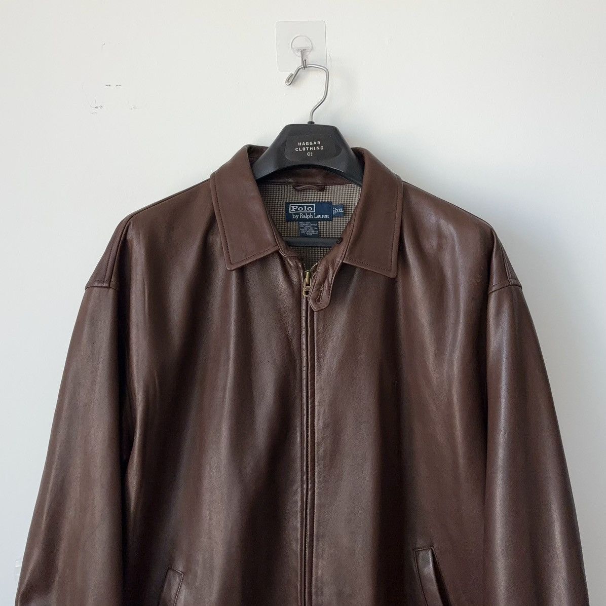 Polo Ralph Lauren Vintage 100% Leather Jacket Brown Buttery Soft Lamb Size US XXL / EU 58 / 5 - 2 Thumbnail