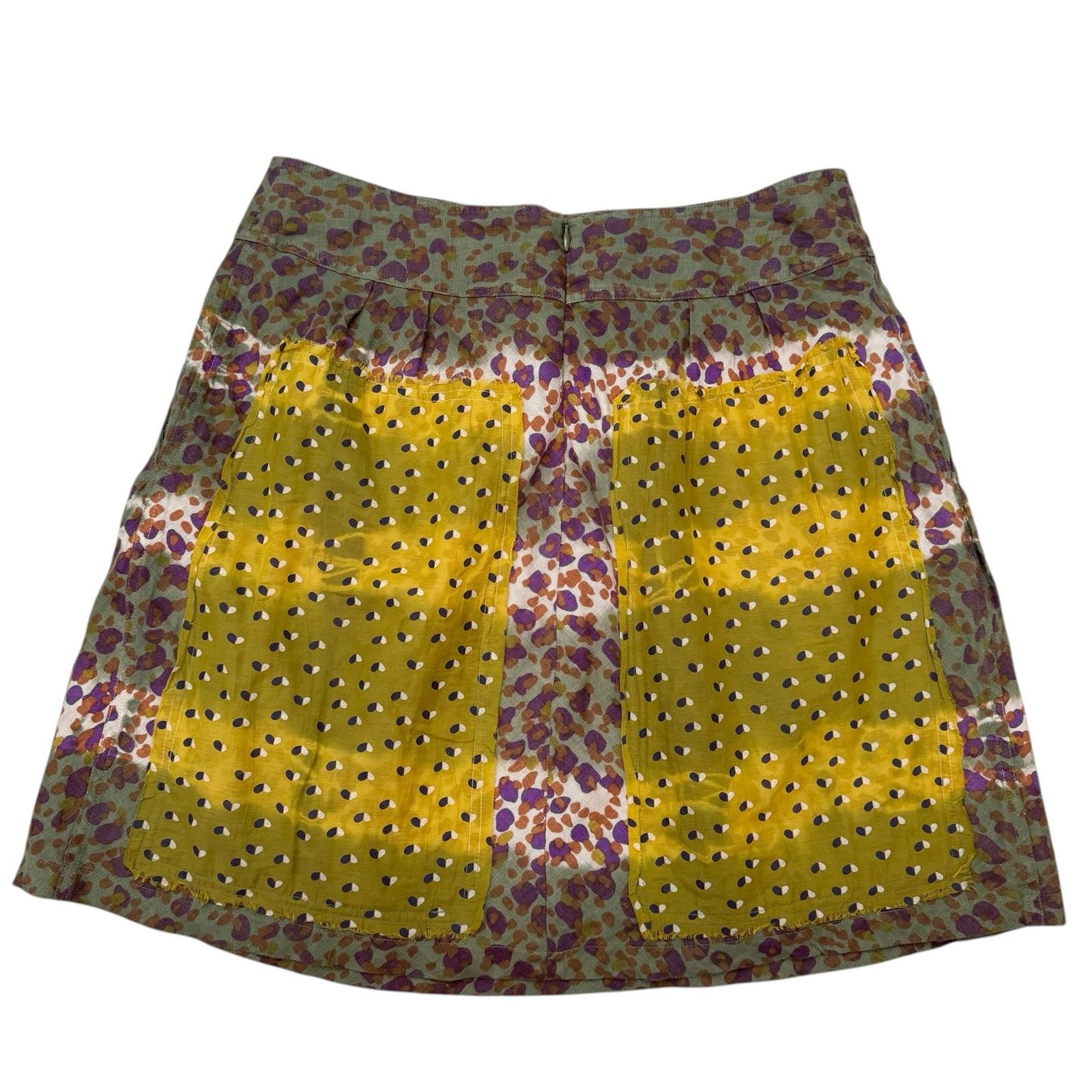 Gregory GREGORY PARKINSON Multicolor Linen Batik Patchwork Skirt 10 Size 32" / US 10 / IT 46 - 5 Thumbnail